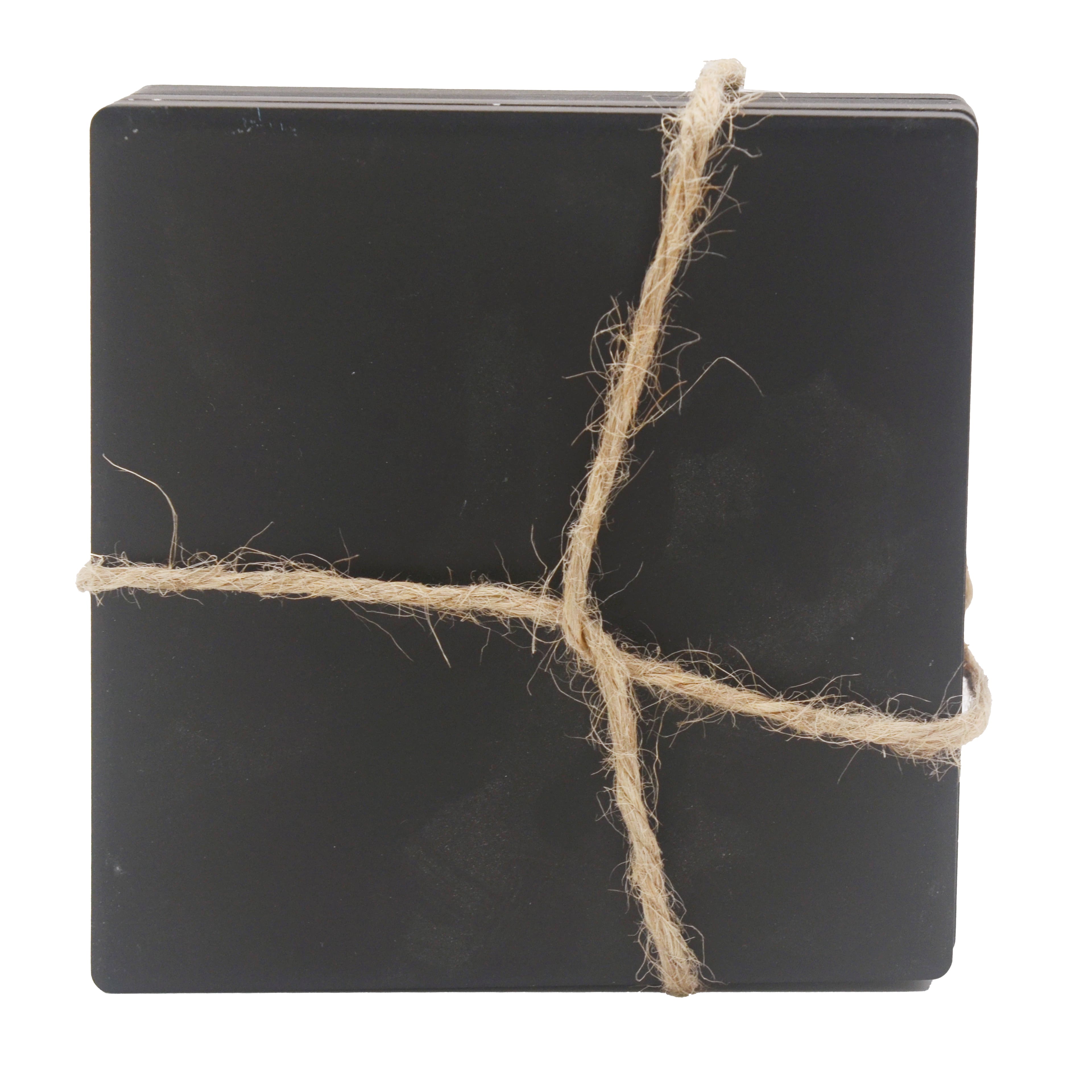 12 Packs: 4 ct. (48 total) Black Ceramic Coasters by Make Market&#xAE;