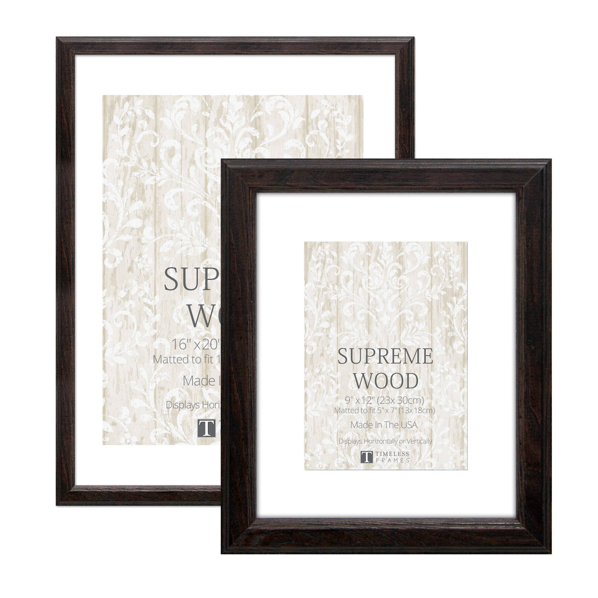 Timeless Frames&#xAE; Supreme Espresso Wood Frame with Mat