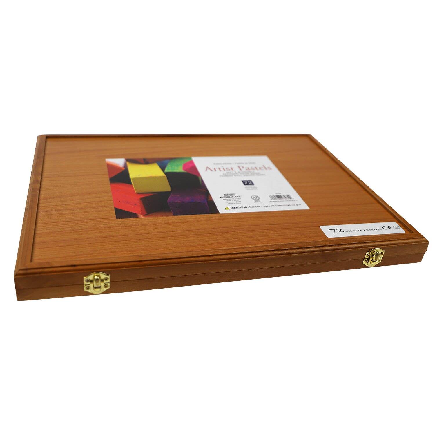 Pro Art&#xAE; 72 Piece Square Artist Pastels in Wood Box