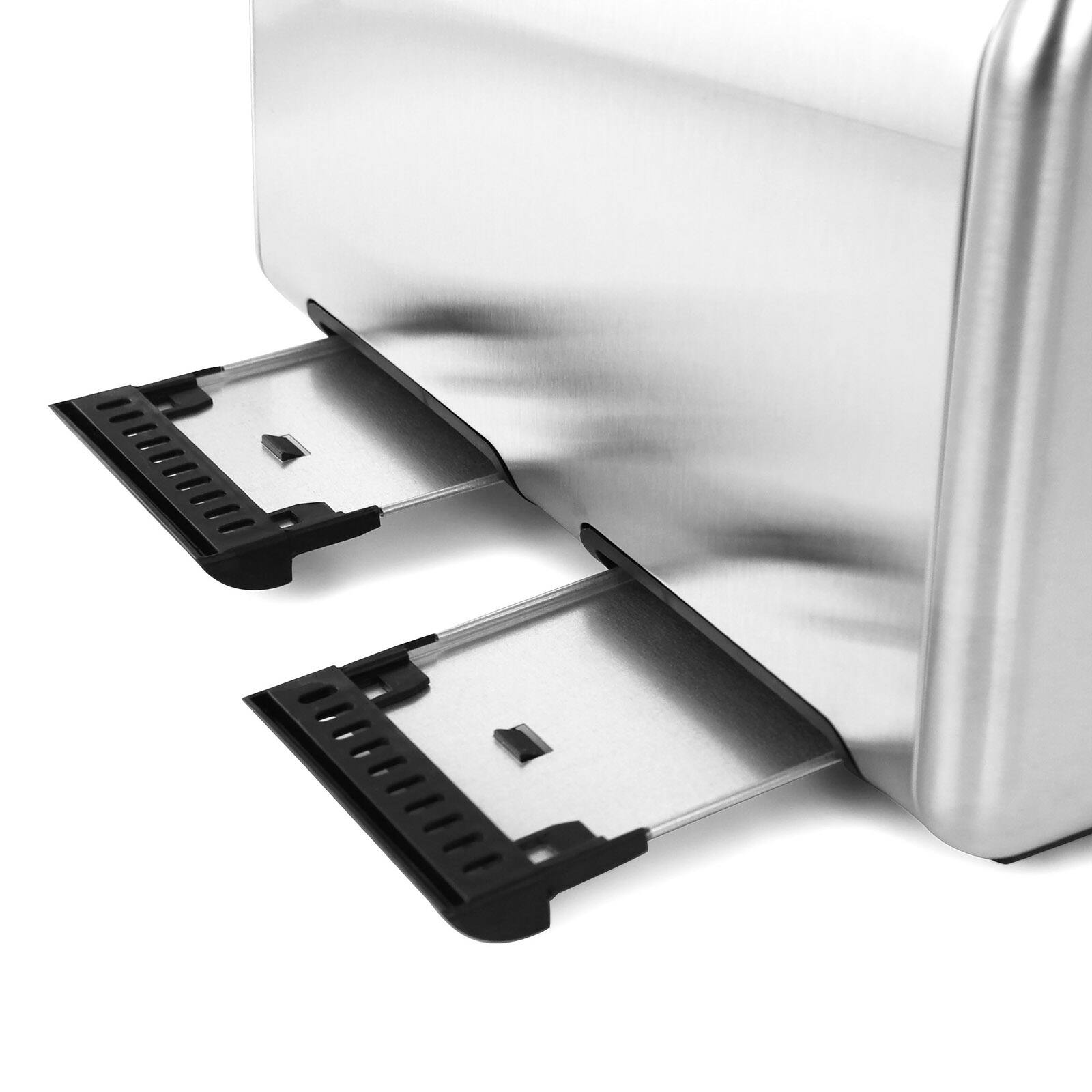 MegaChef Silver 4 Slice Toaster in Stainless Steel