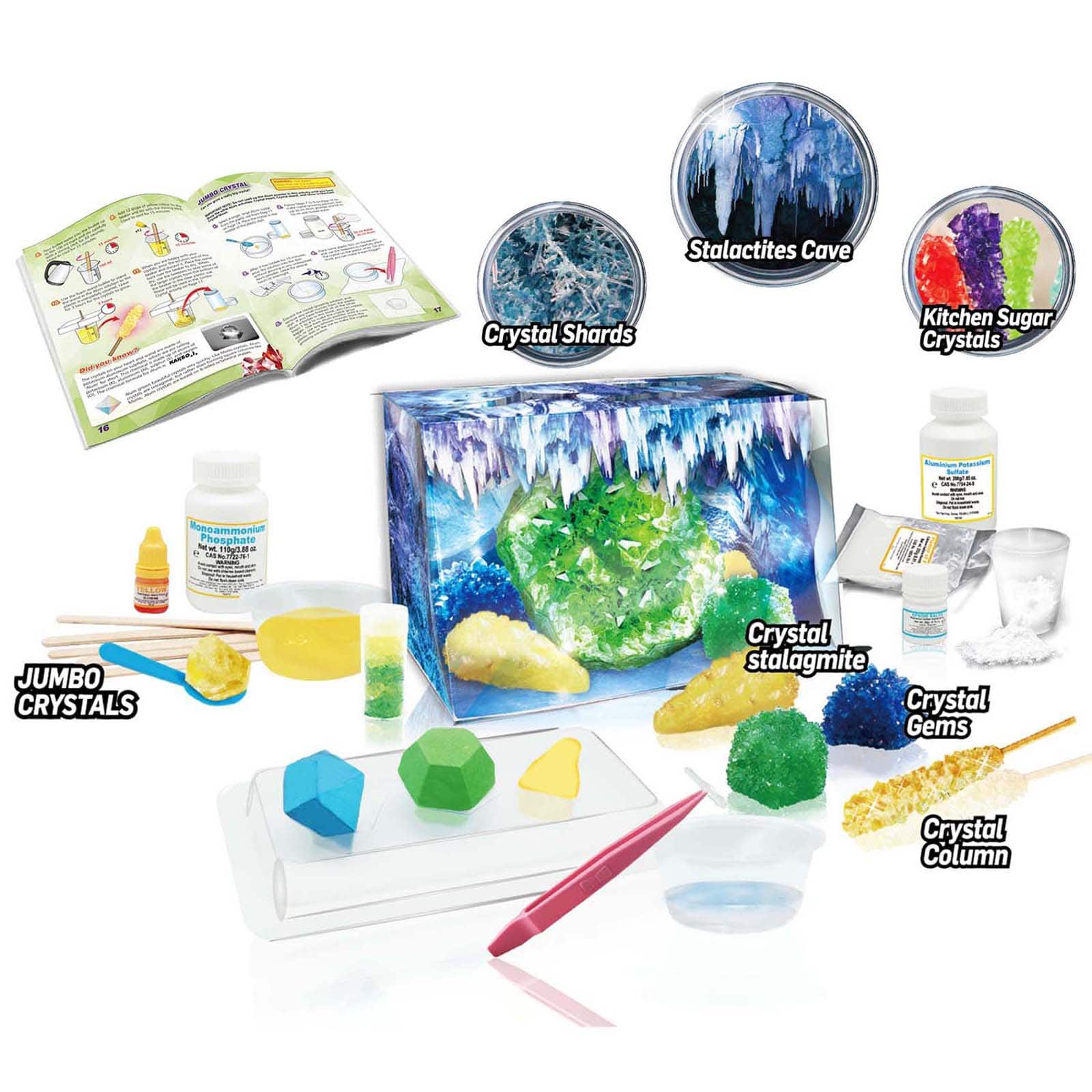 Learning Advantage&#x2122; Wild Environmental Science&#x2122; Crystal Growing Caves &#x26; Geodes Chemical Kit