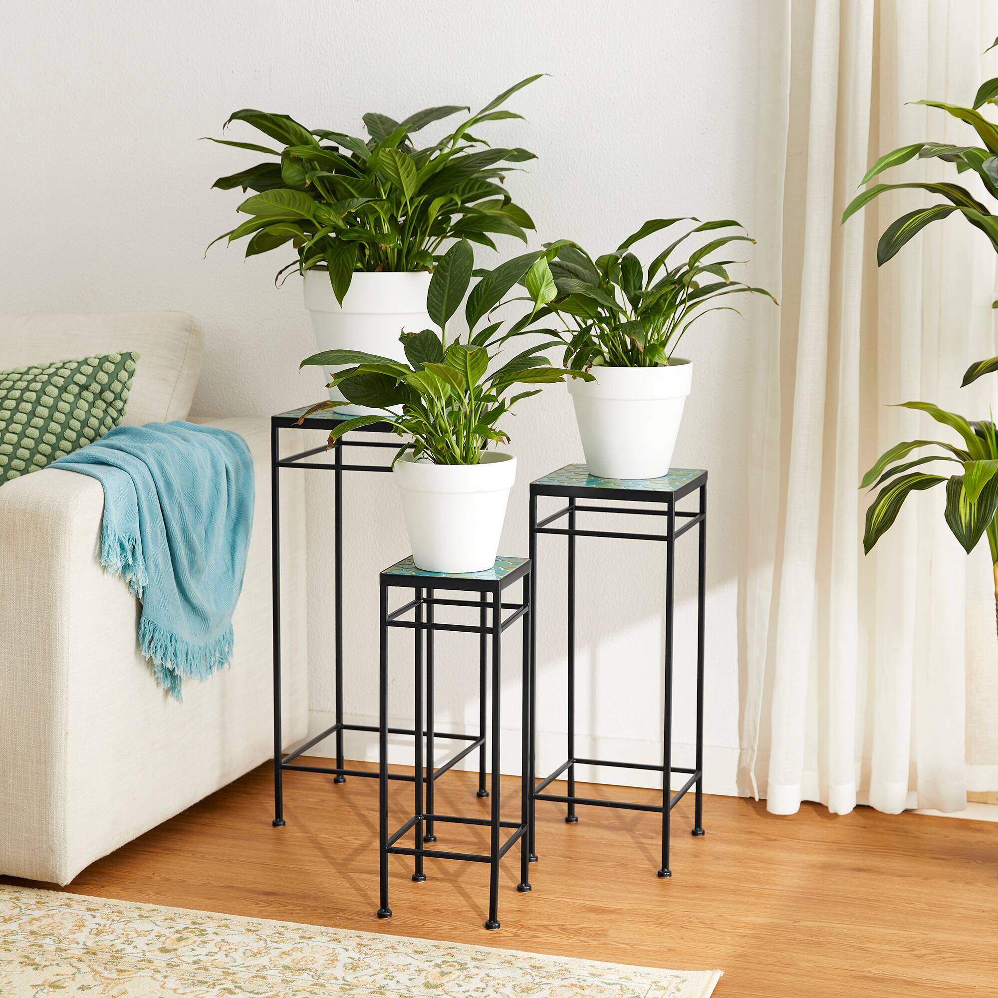 Glitzhome® Square Nesting Planter Stands Set