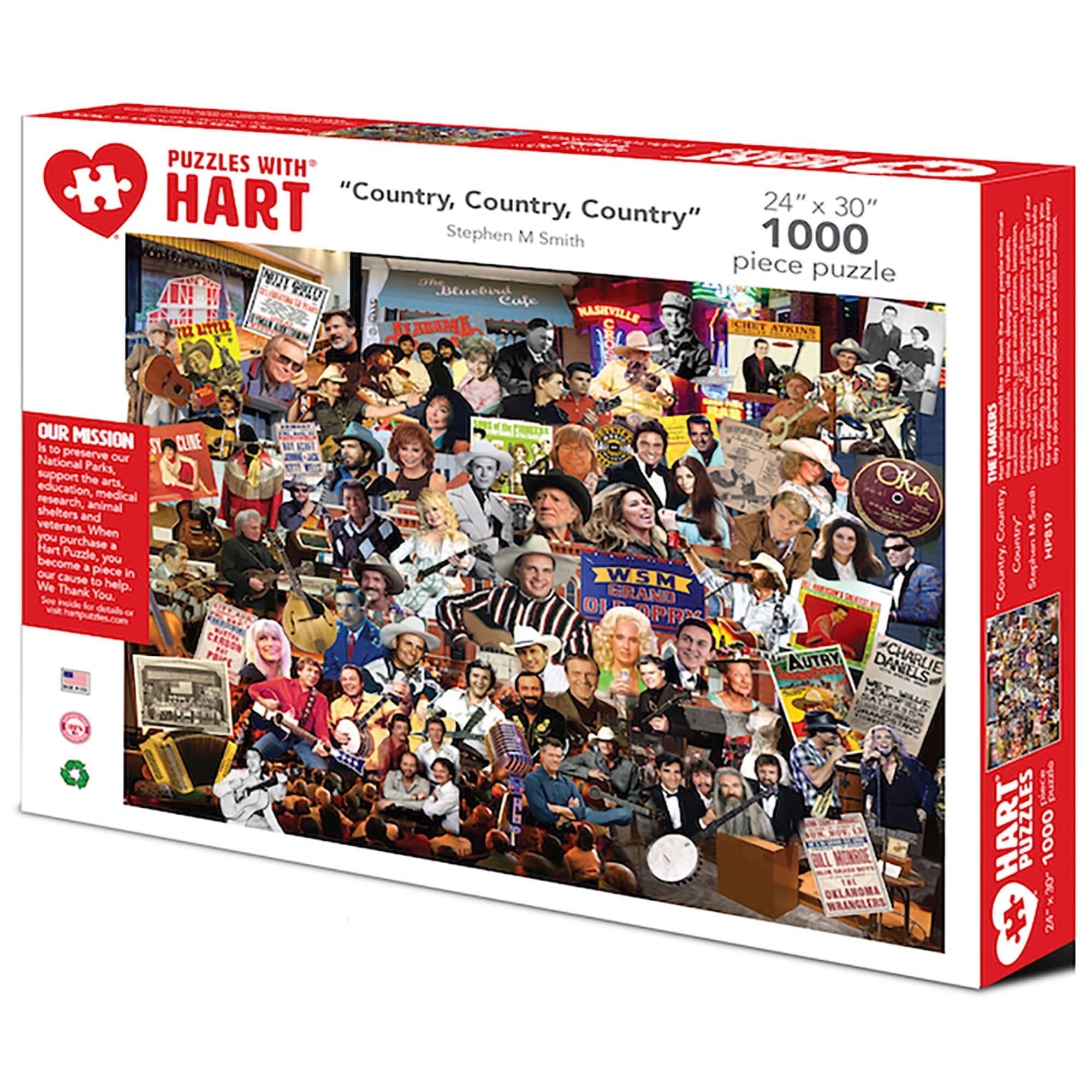 Hart Puzzles Country, Country, Country by Steve Smith 1,000 Piece Jigsaw Puzzle
