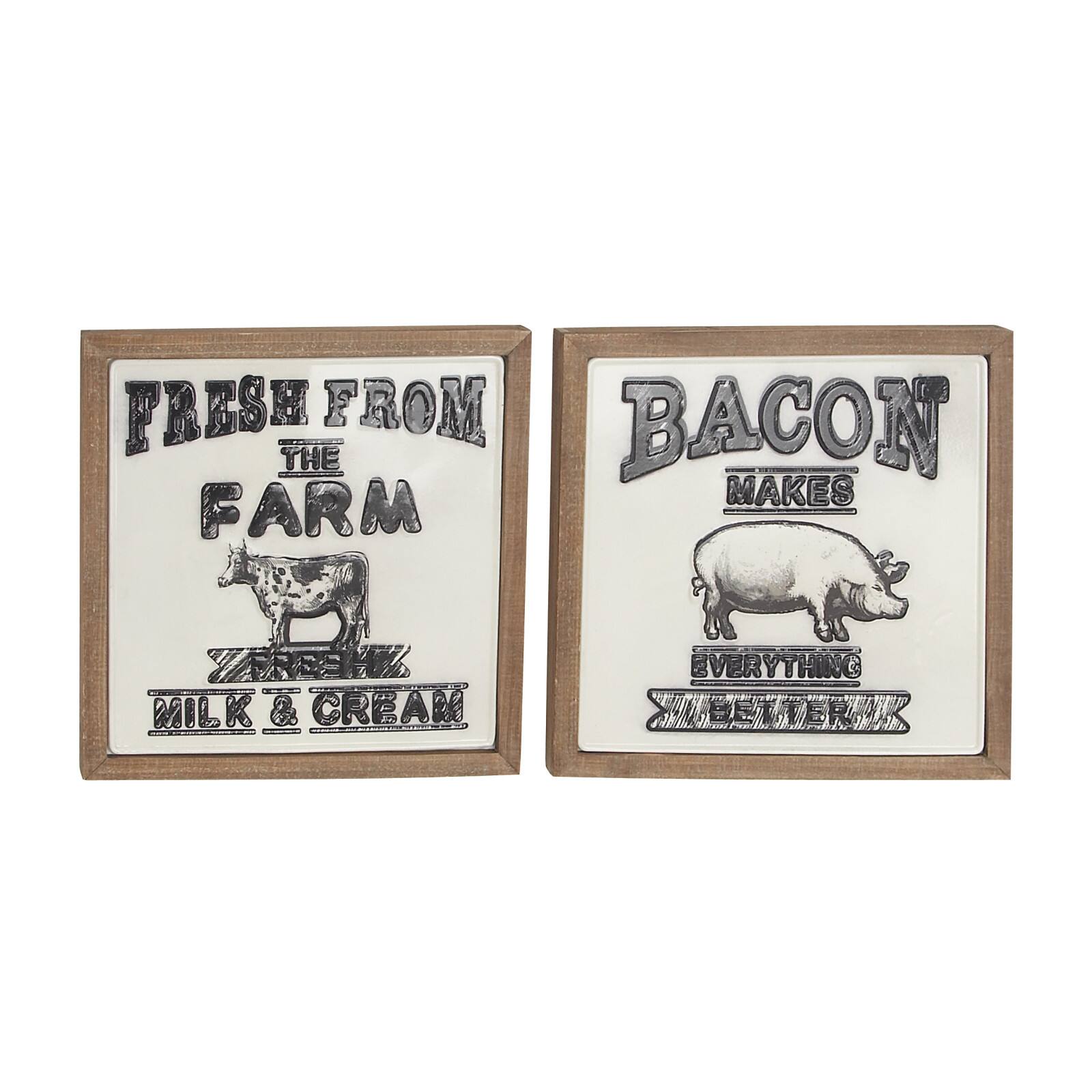 18" Black Farmhouse Wall Sign Set