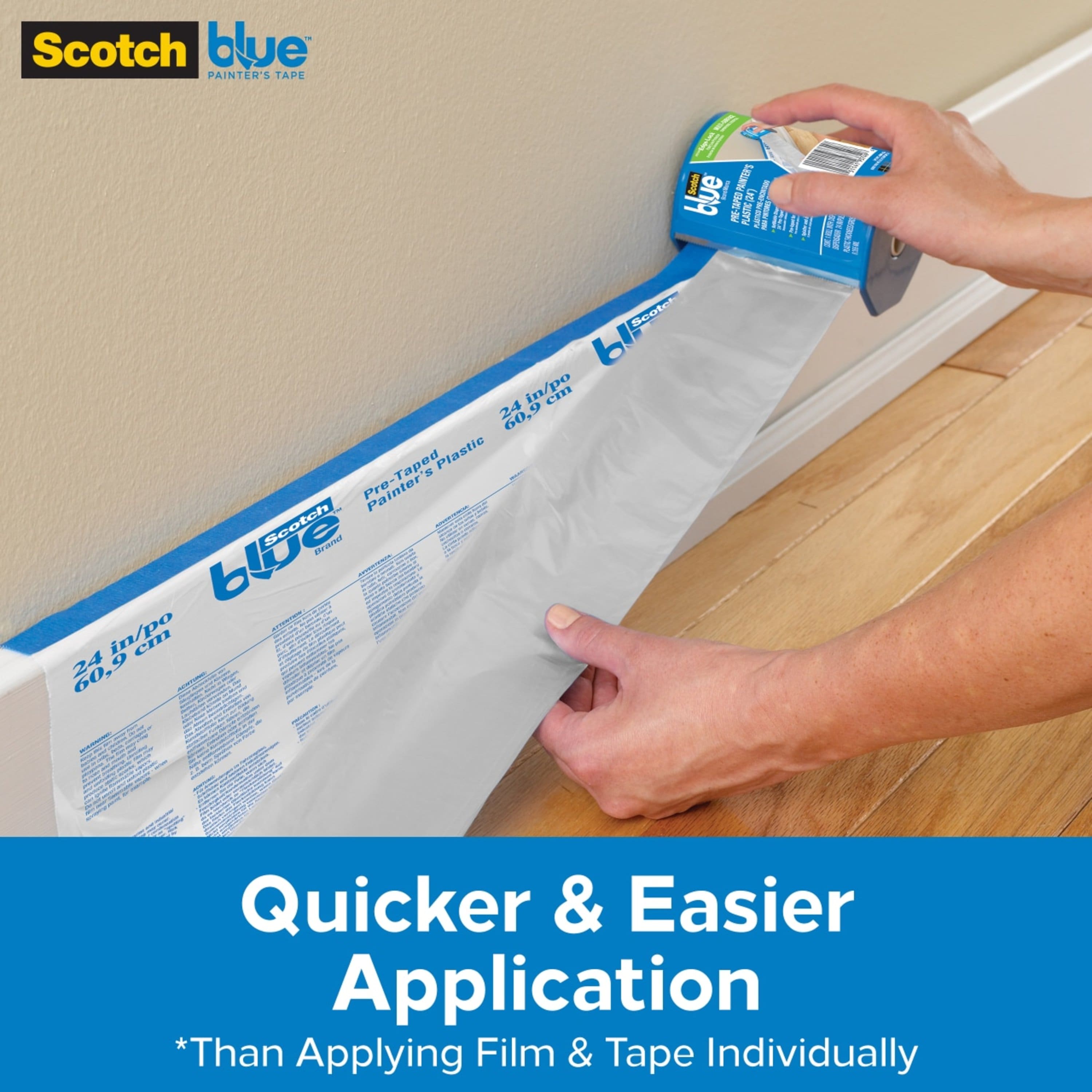 ScotchBlue™ 24" x 90ft. Painter's Tape & Plastic with Dispenser