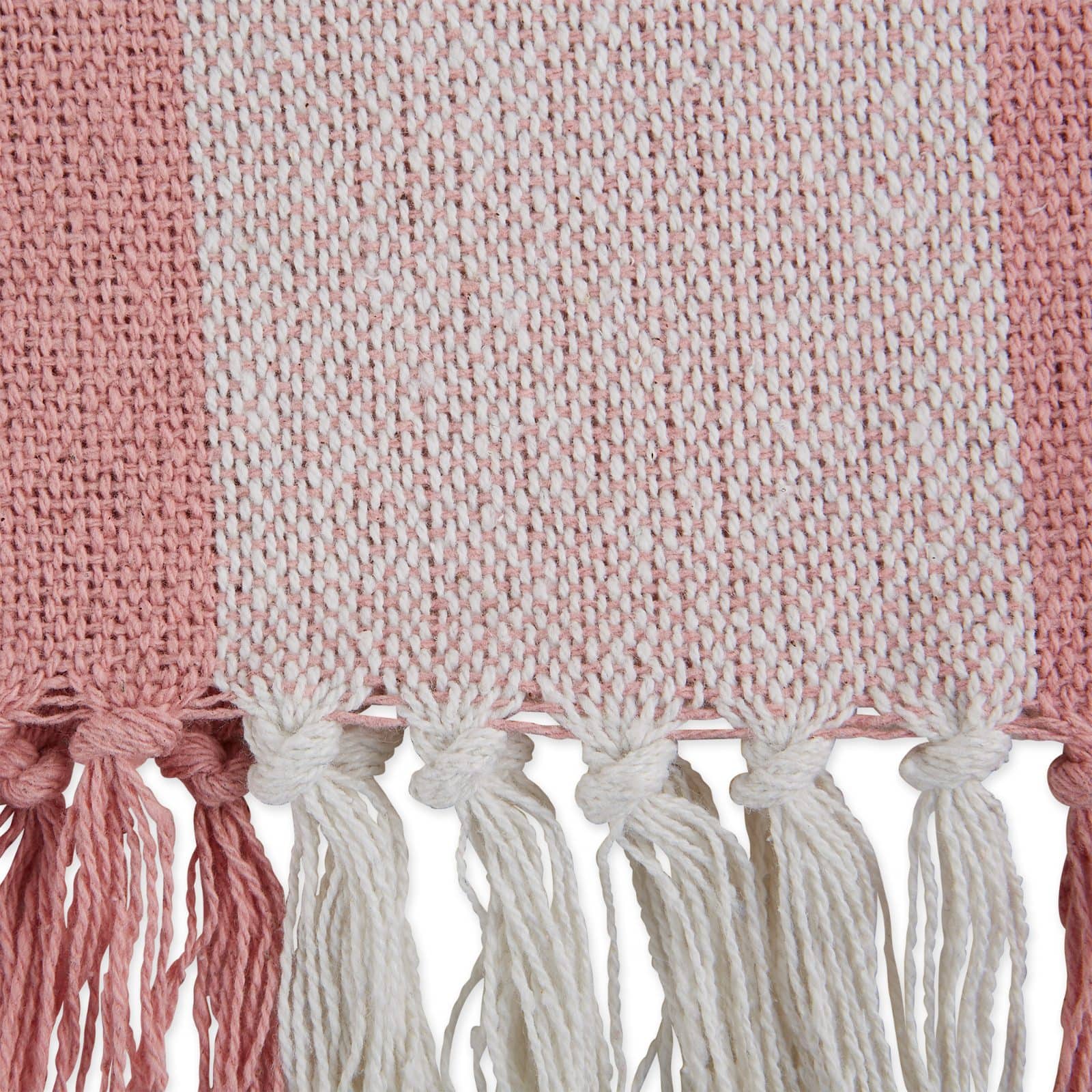 DII® Pink & White Buffalo Check Throw