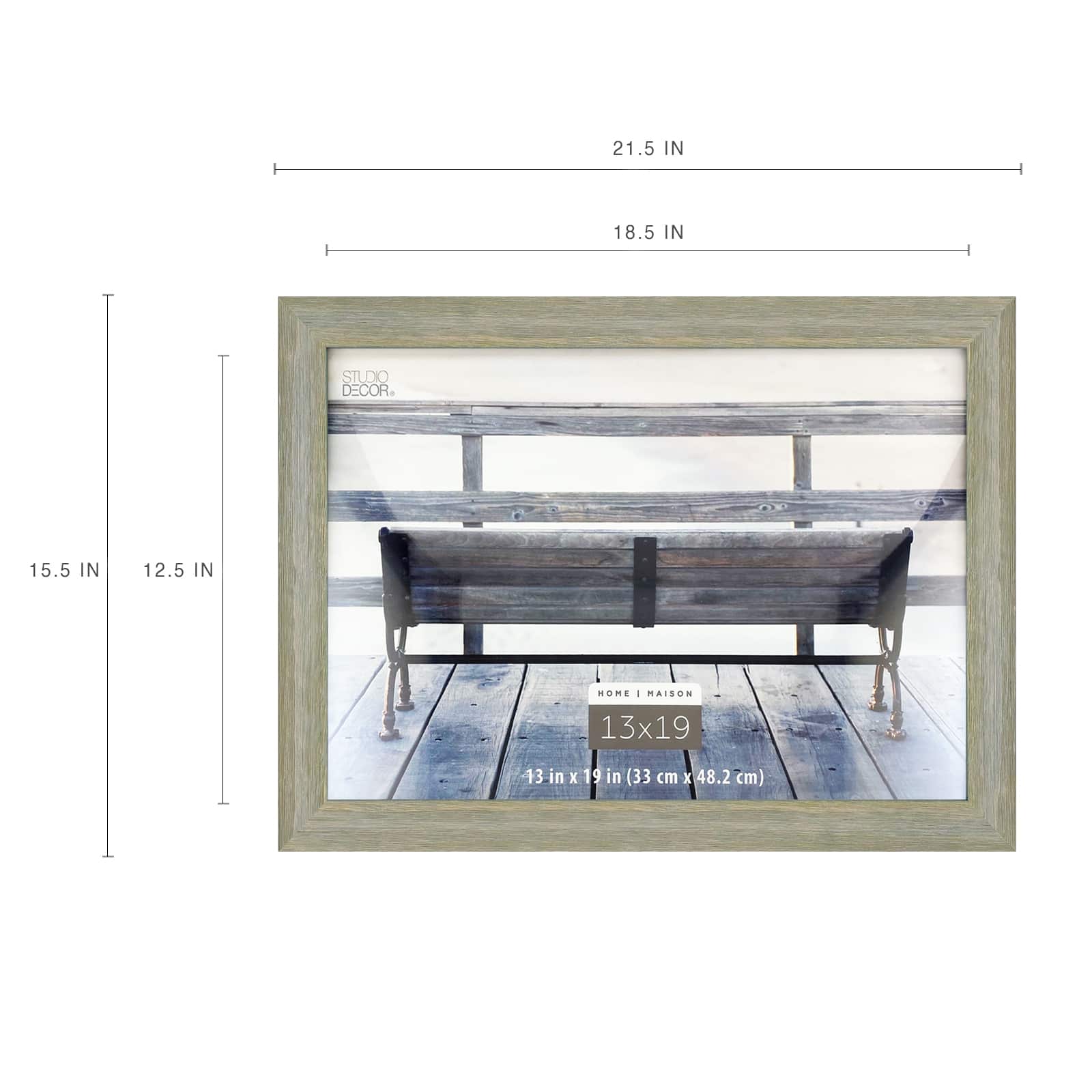 Home Distressed Grey Barnwood Frame by Studio Décor®