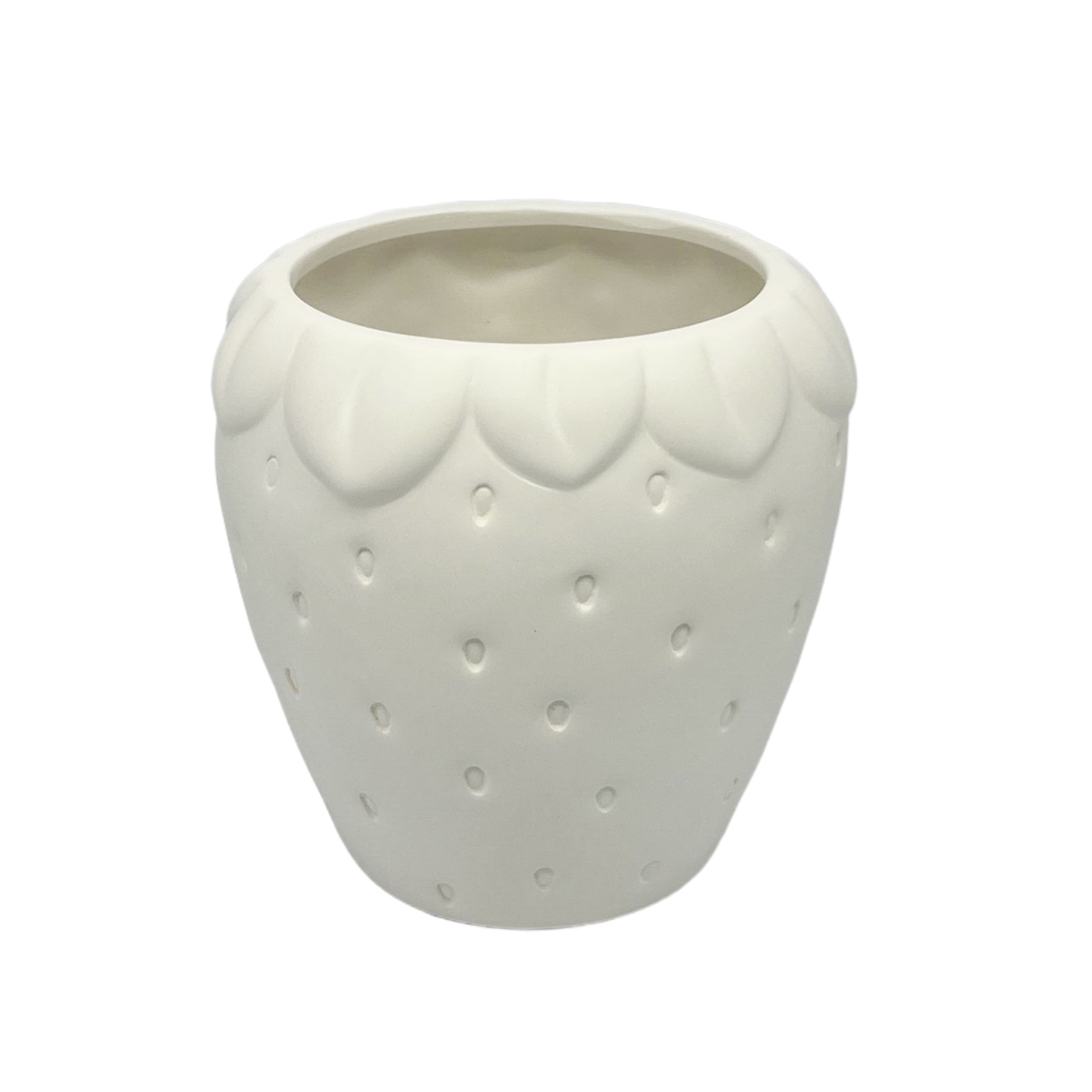 6&#x22; Strawberry-Shaped DIY Ceramic Vase by Make Market&#xAE;