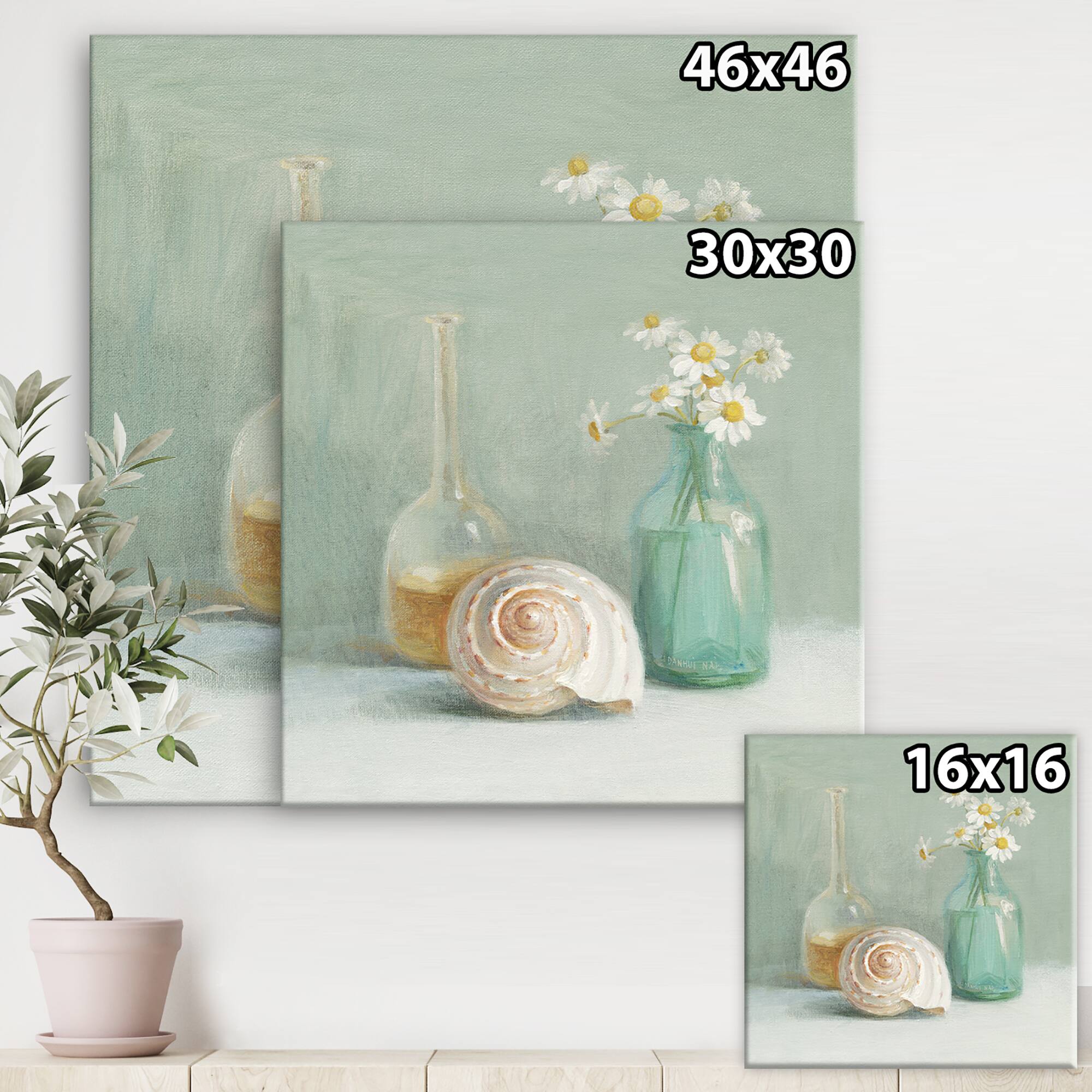 Designart - Pastel Bath III - Nautical & Beach Canvas Art