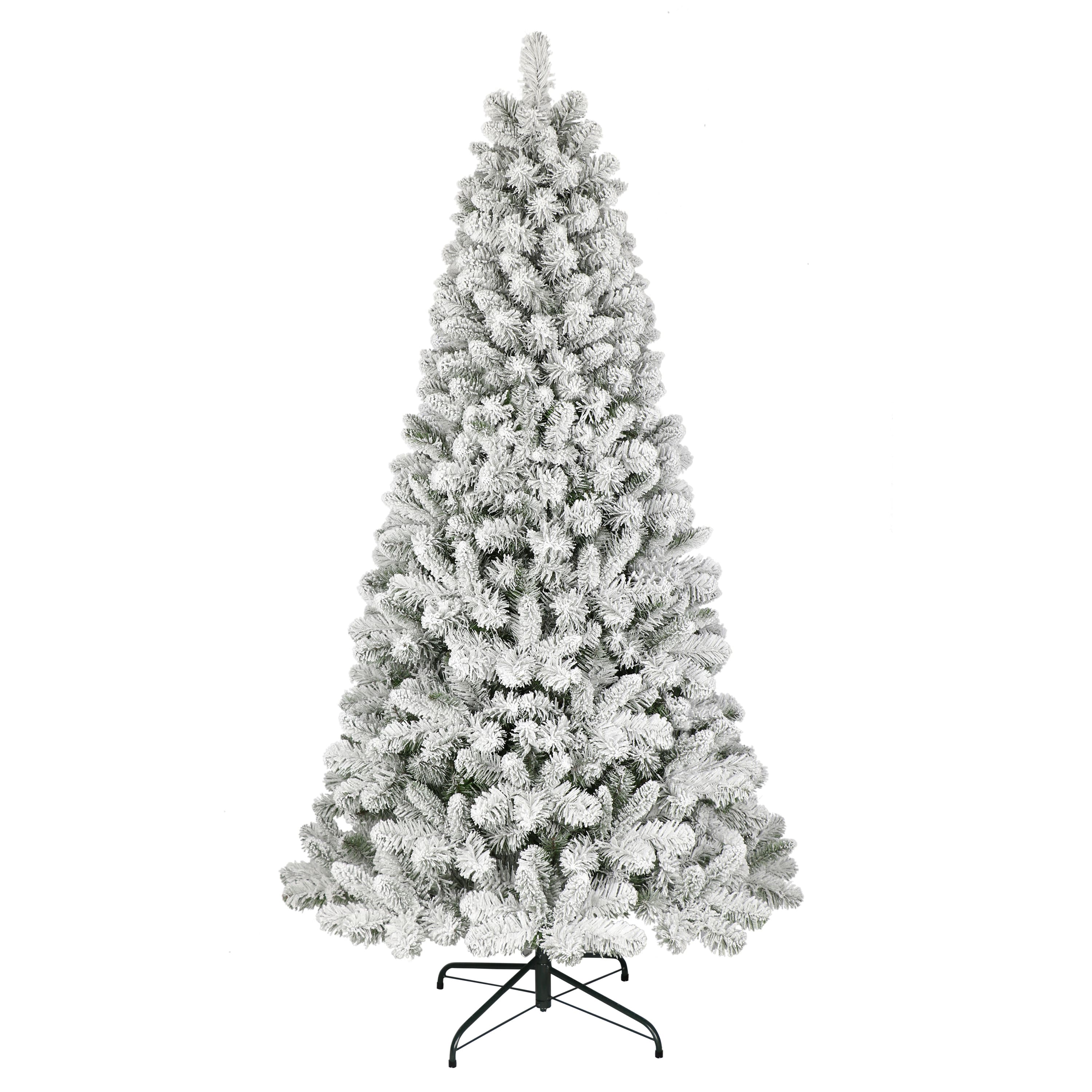 7.5ft. Unlit Flocked Virginia Pine Artificial Christmas Tree