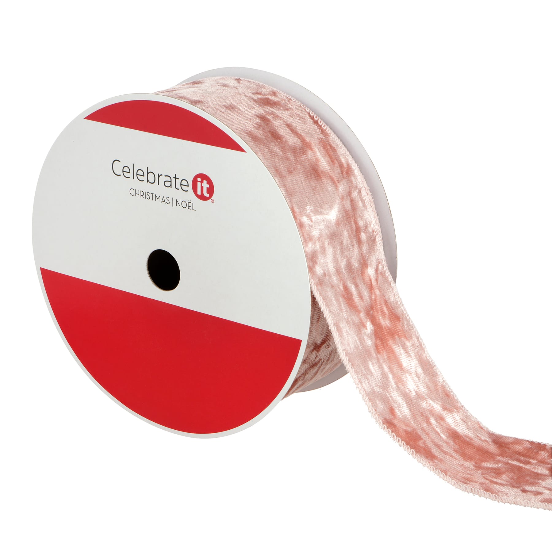 2.5&#x22; x 60ft. Blush Velvet Wired Jumbo Ribbon by Celebrate It&#xAE;