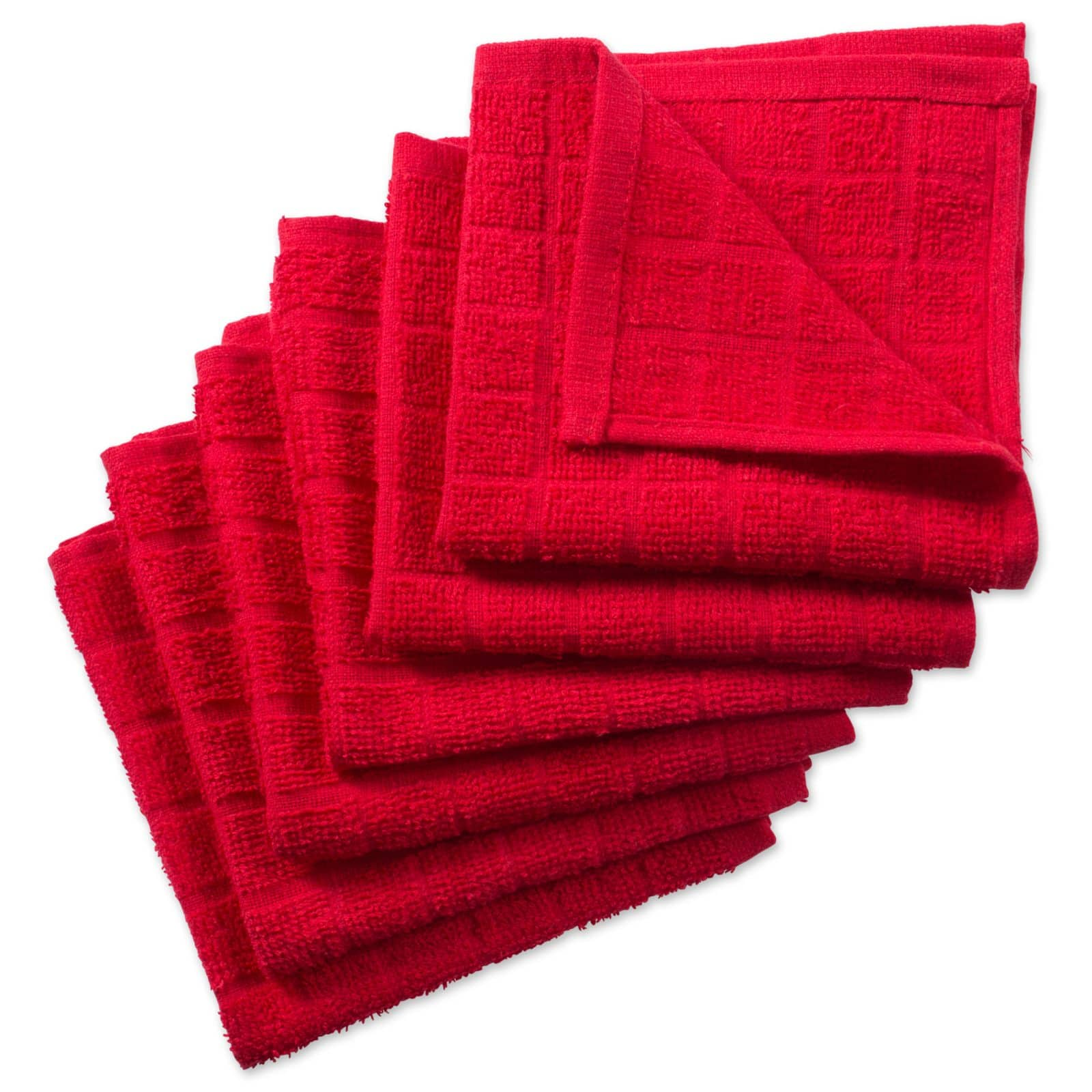 DII® Solid Windowpane Terry Dishcloth Set