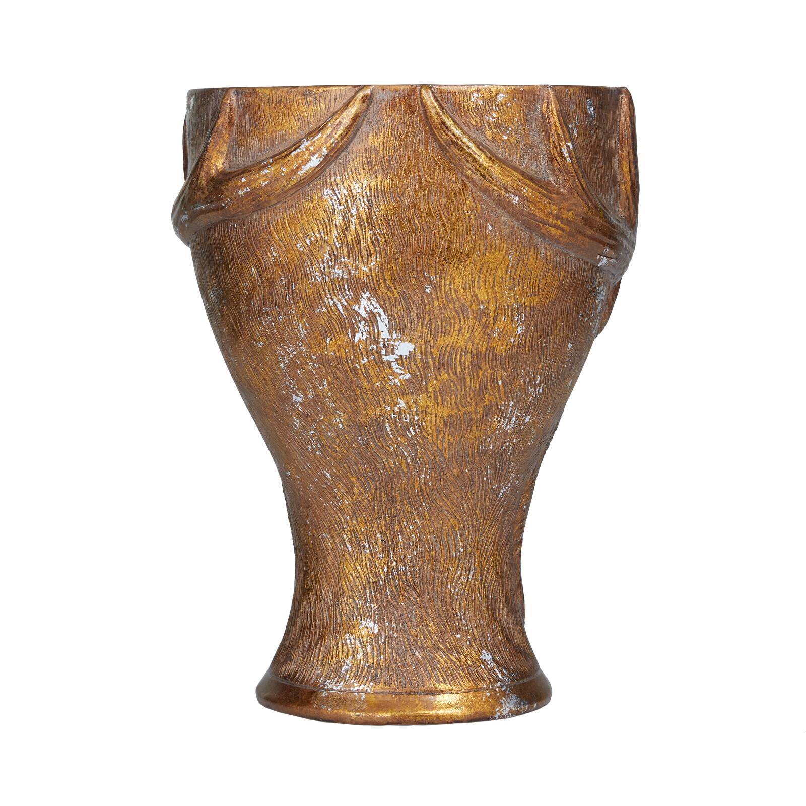 Bronze Polystone Traditional Planter, 14&#x22; x 10&#x22; x 10&#x22;