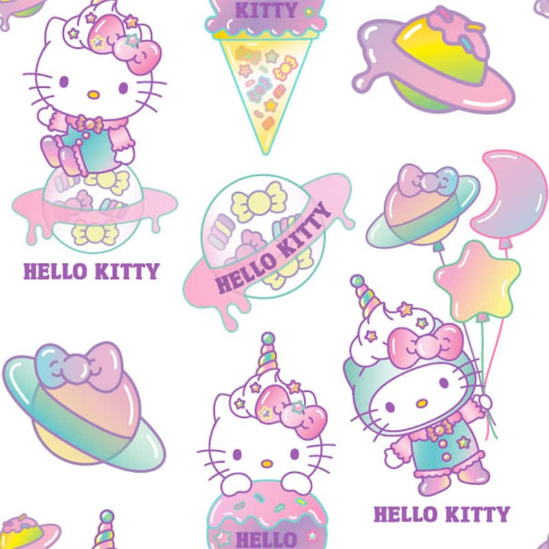 Hello Kitty&#xAE; with Balloons Cotton Fabric