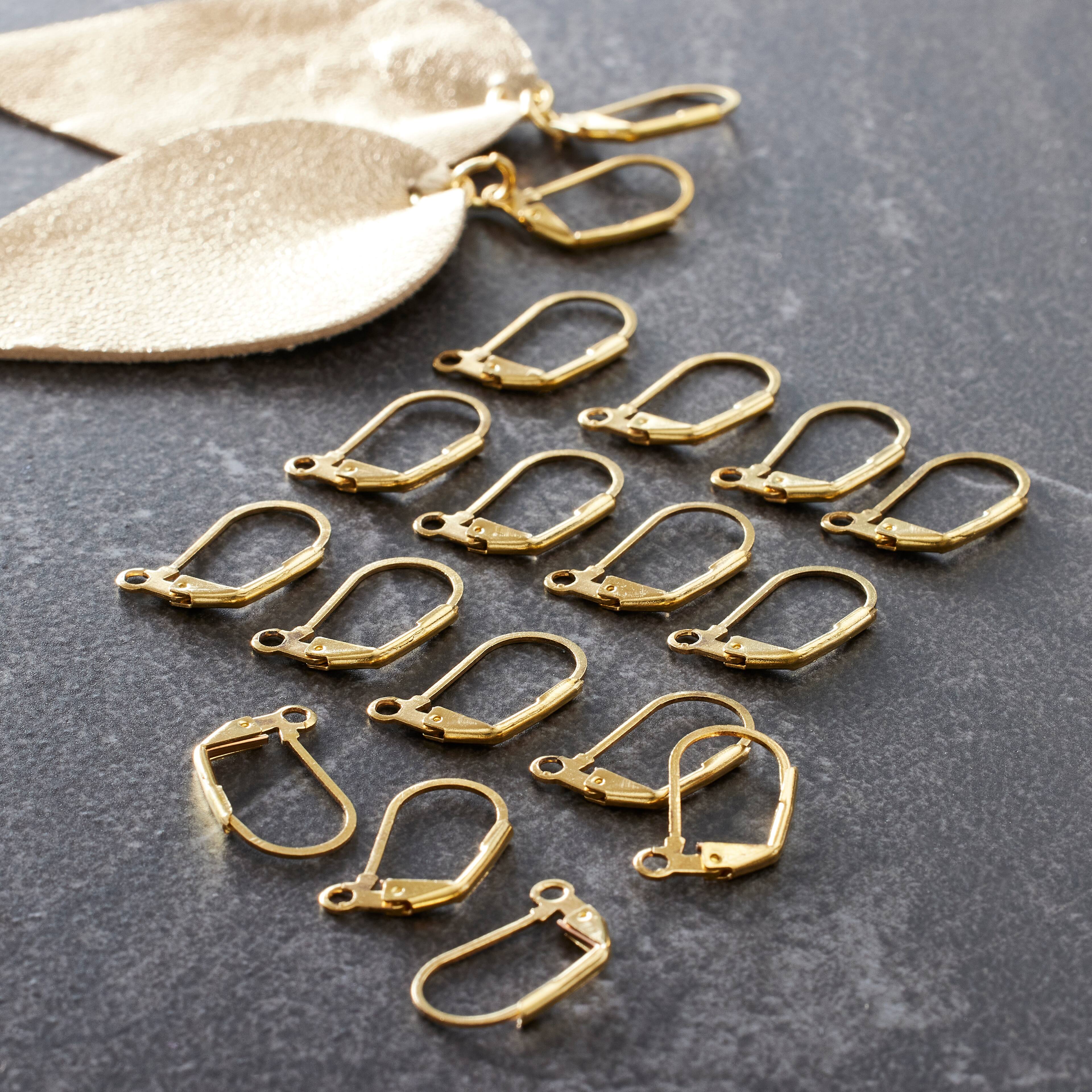 12 Packs: 18 ct. (216 total) Gold Lever Back Earrings with Drops by Bead Landing™