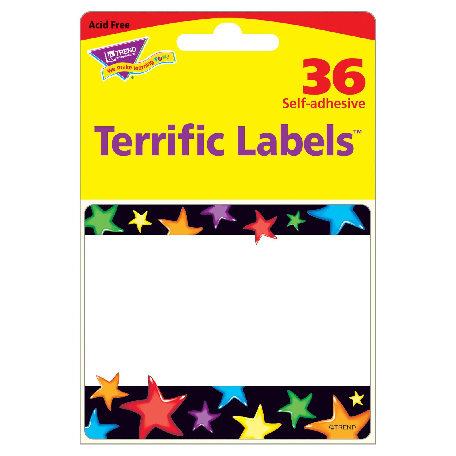 Trend Enterprises&#xAE; Gel Stars Terrific Labels&#x2122;, 36ct.