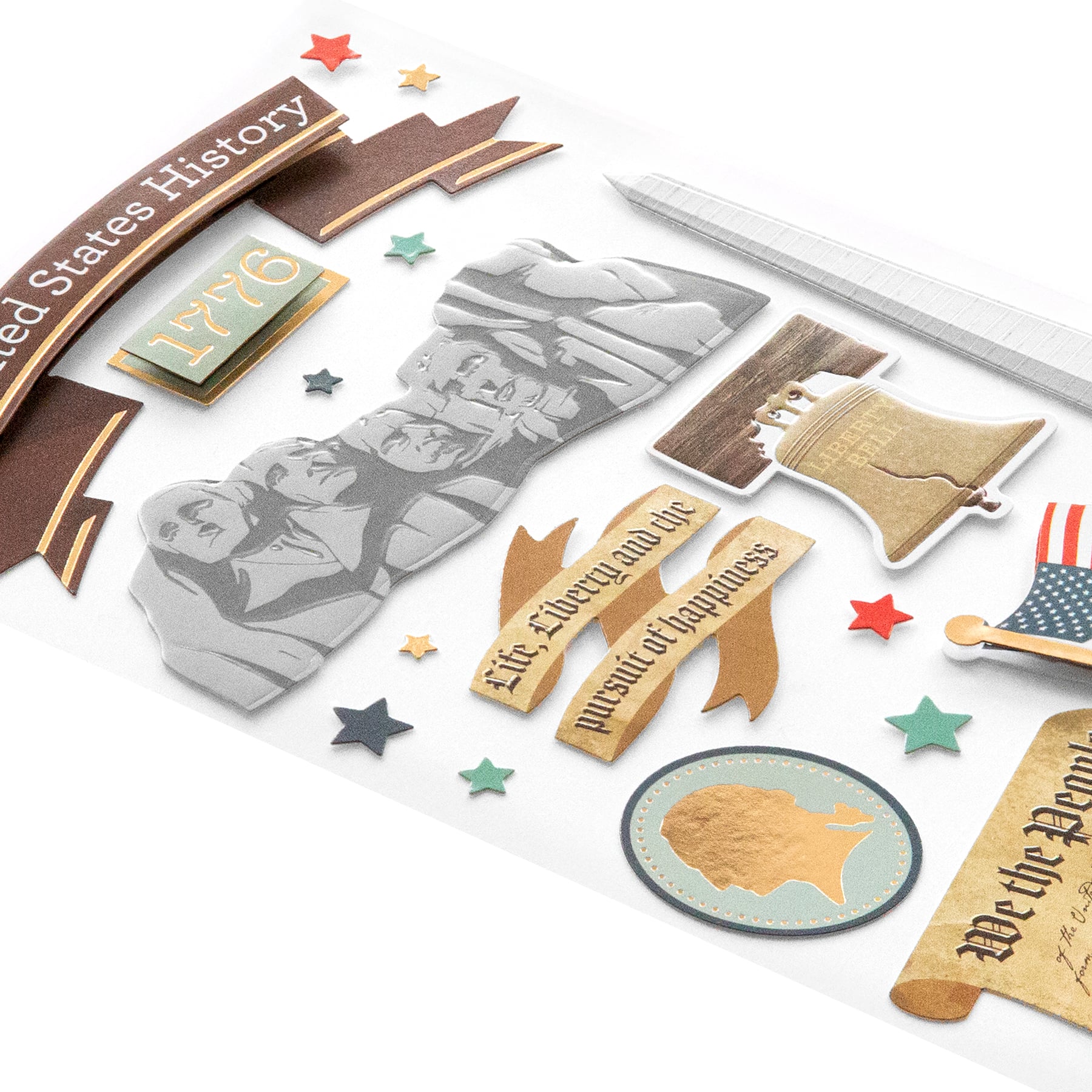 12 Pack: U.S. History Dimensional Stickers by Recollections™