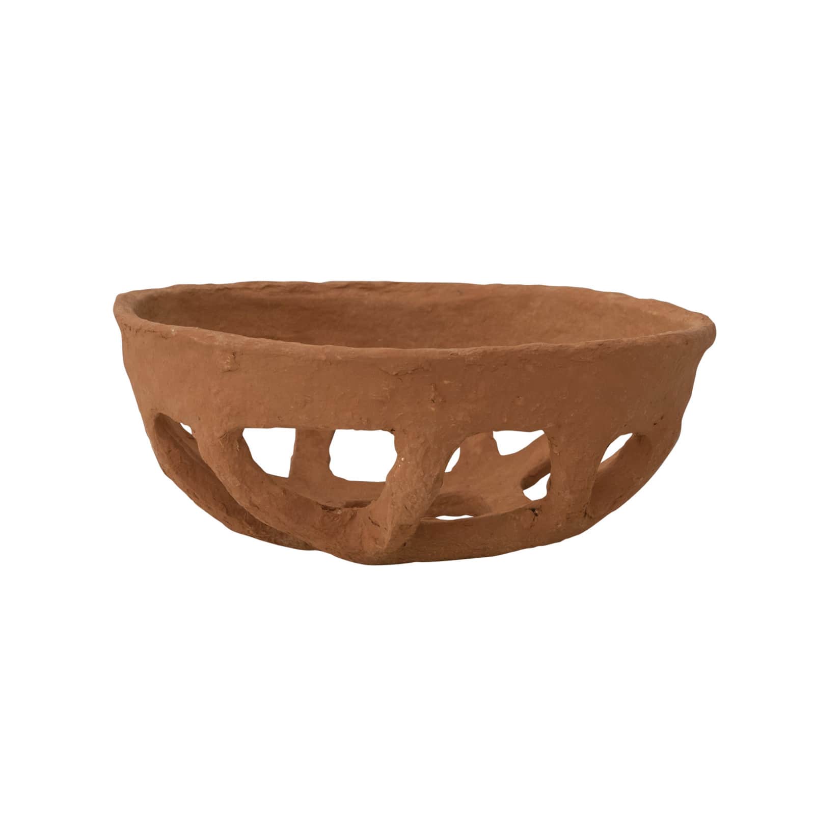 Hello Honey® 13" Rust Handmade Paper Mache Basket