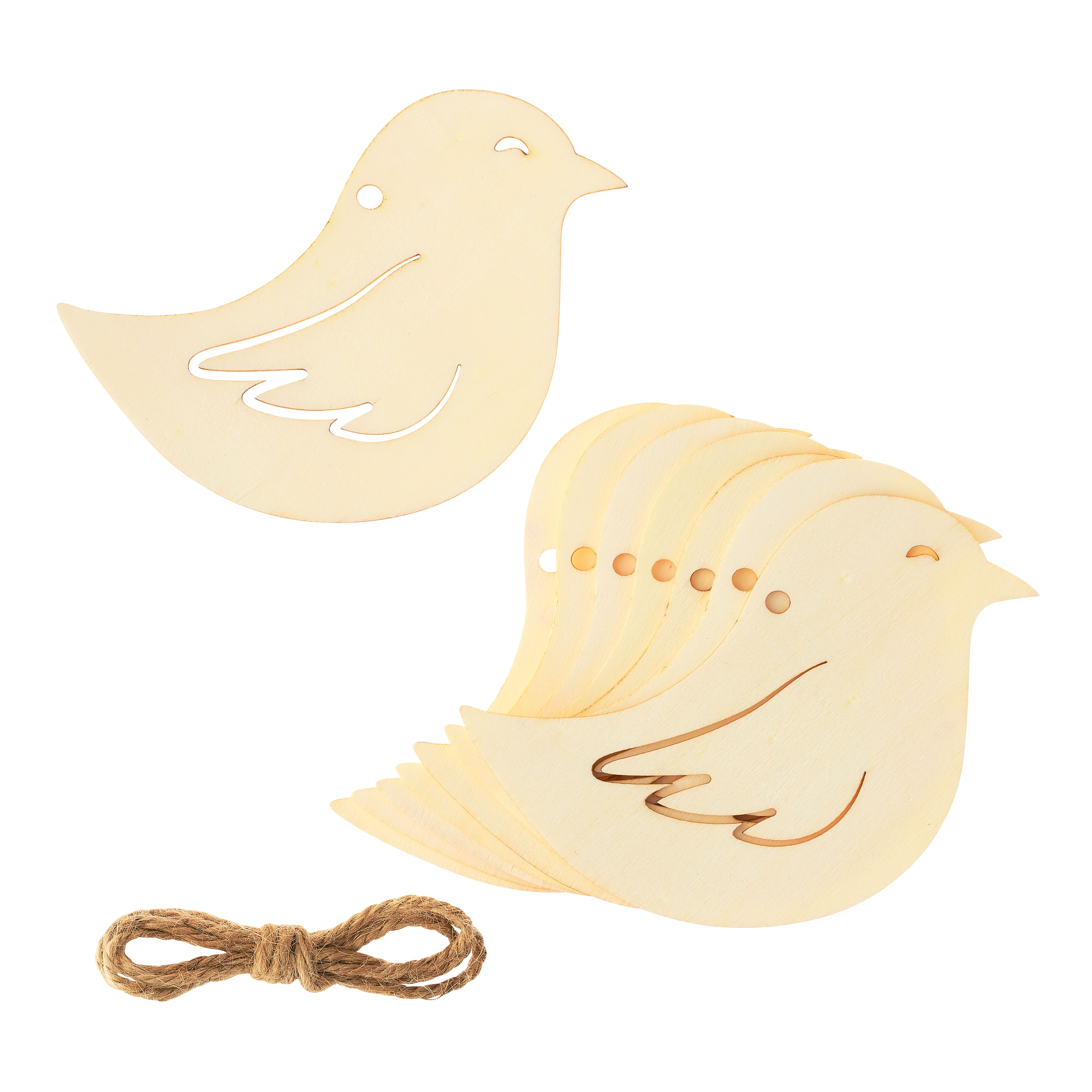 24 Pack: Unfinished Wooden Bird Banner Kit by Make Market&#xAE;