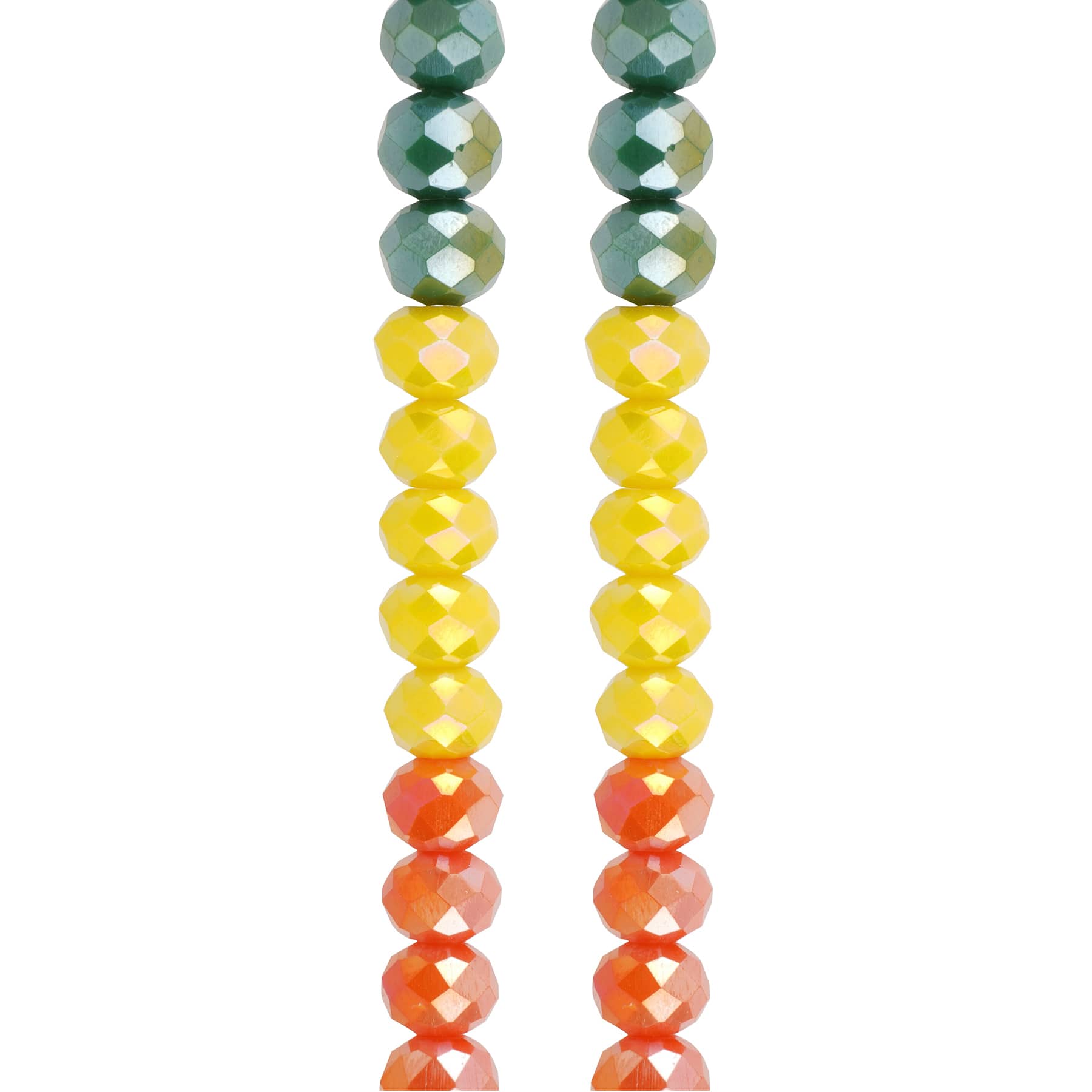 12 Pack: Rainbow AB Faceted Glass Rondelle Beads, 6mm by Bead Landing™