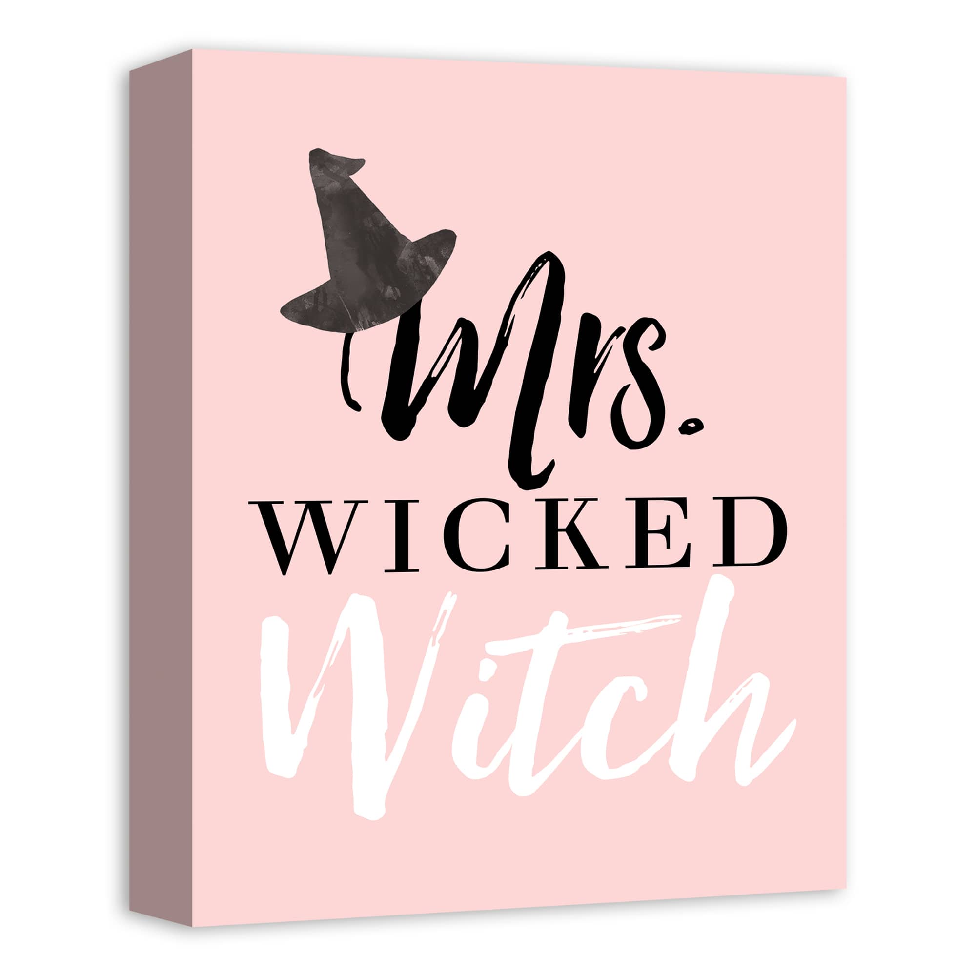 Pink Mrs. Wicked Witch Canvas Wall Art