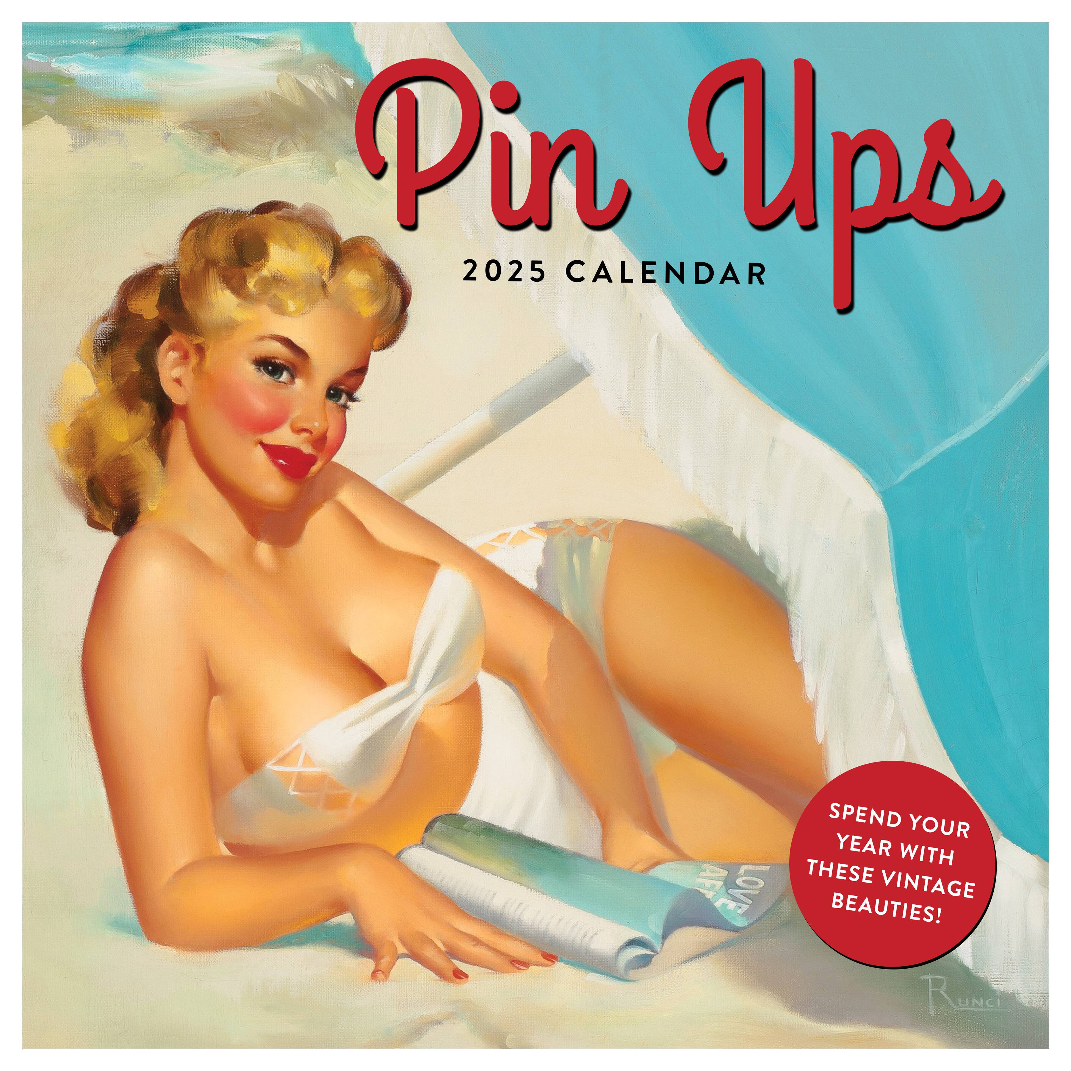 TF Publishing 2025 Pin Ups Wall Calendar