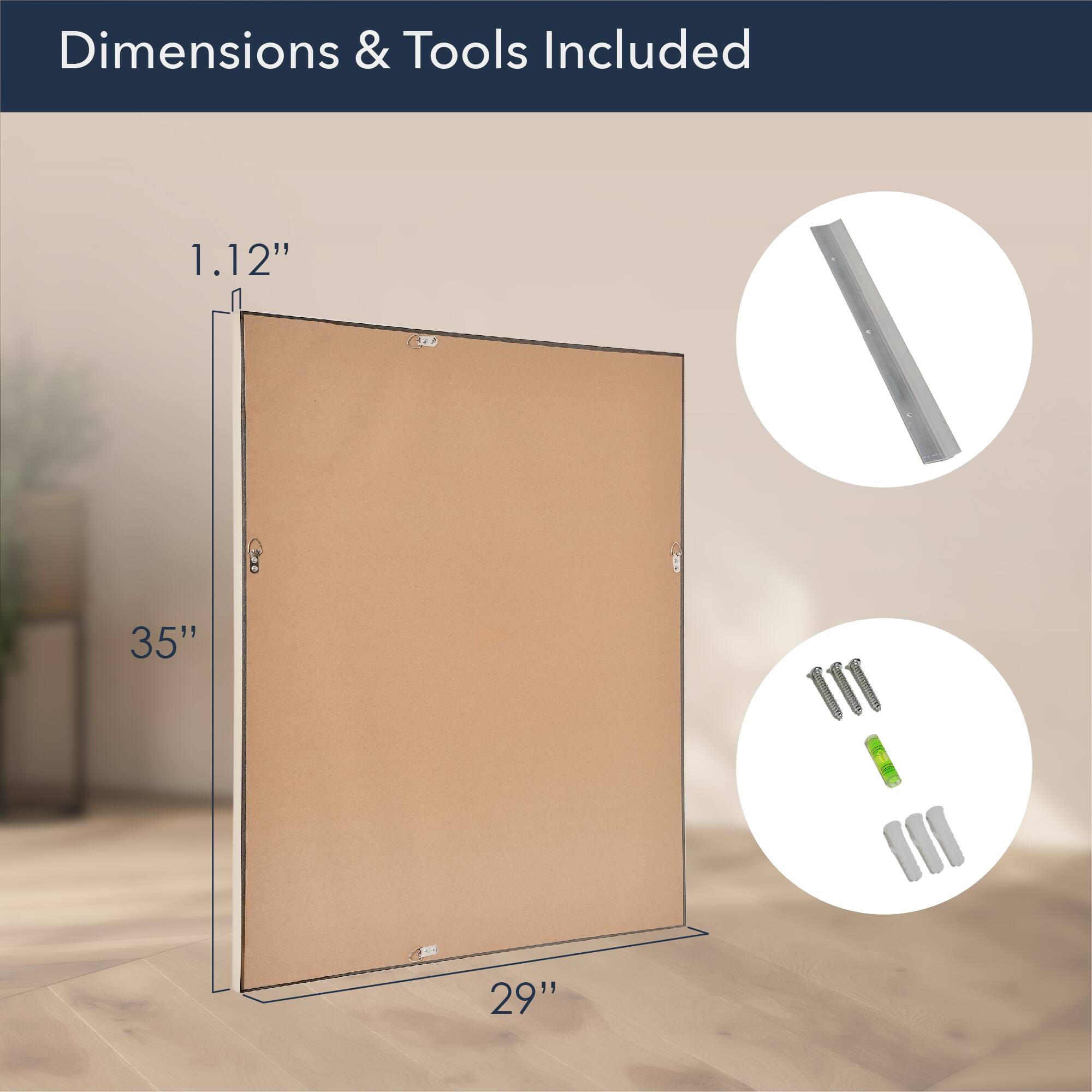 Head West Brushed Nickel Framed Beveled Accent Vanity Mirror
