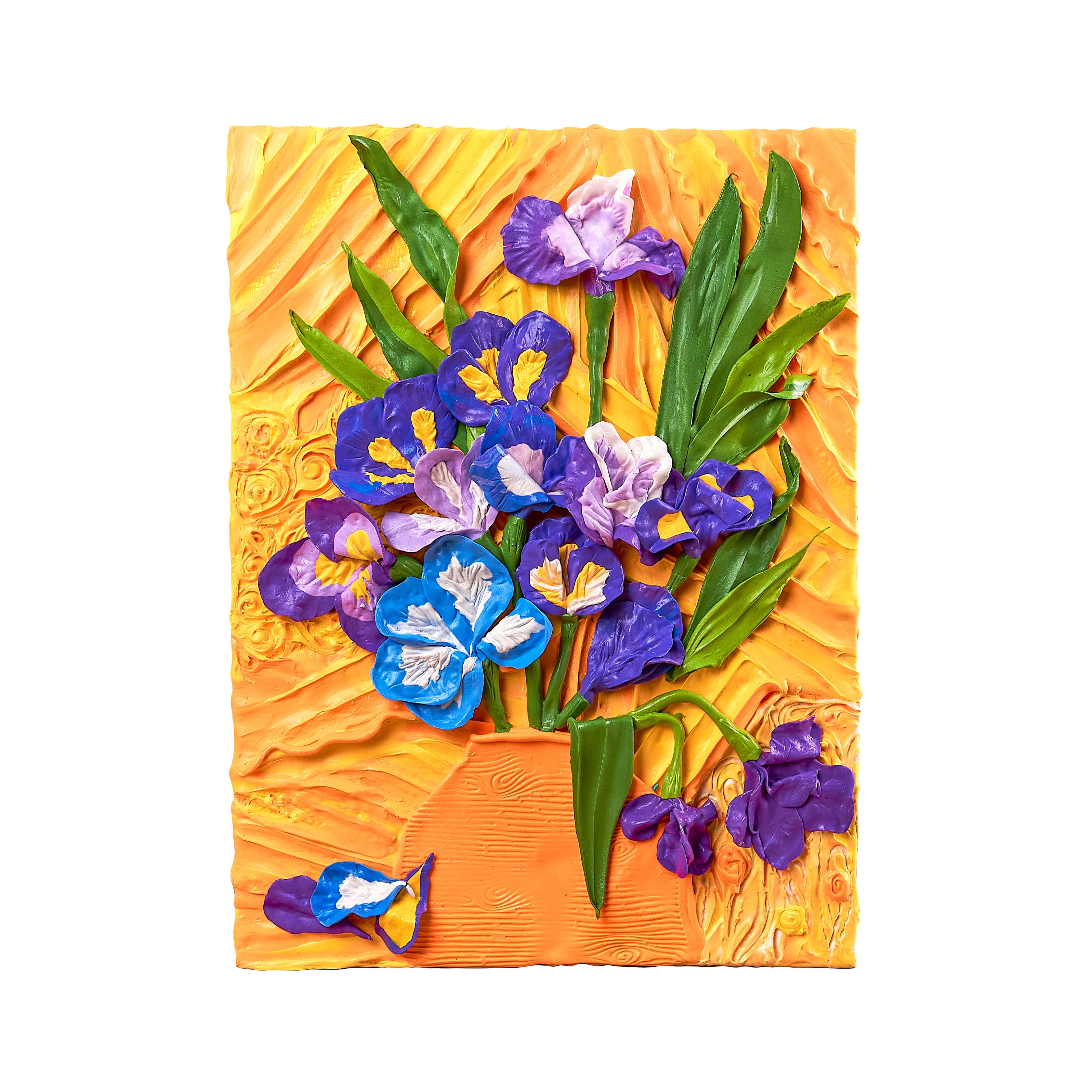 OKTO Sensory Art 3D Vincent Van Gogh Irises Clay Painting Kit