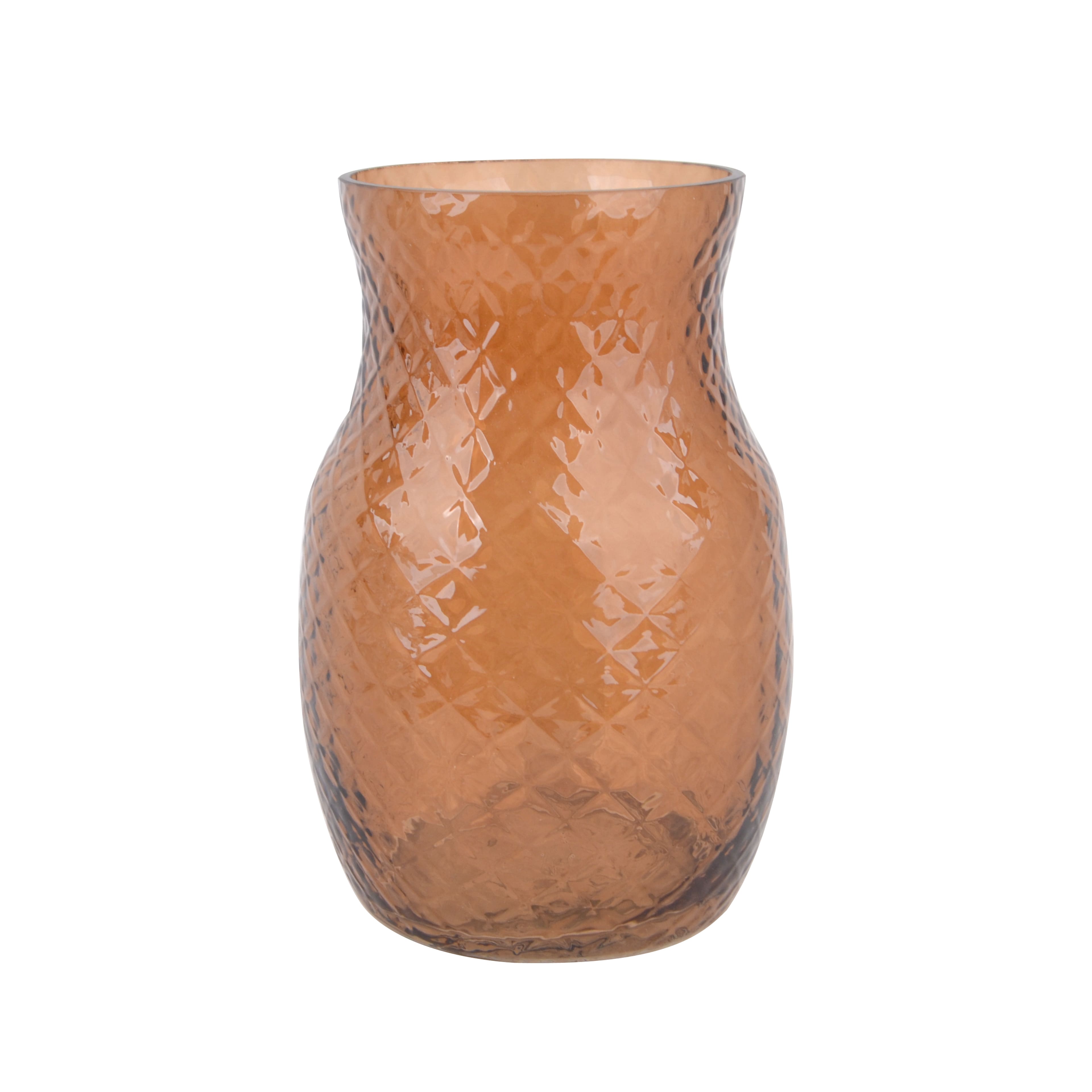 8&#x22; Diamond Pattern Glass Vase by Ashland&#xAE;