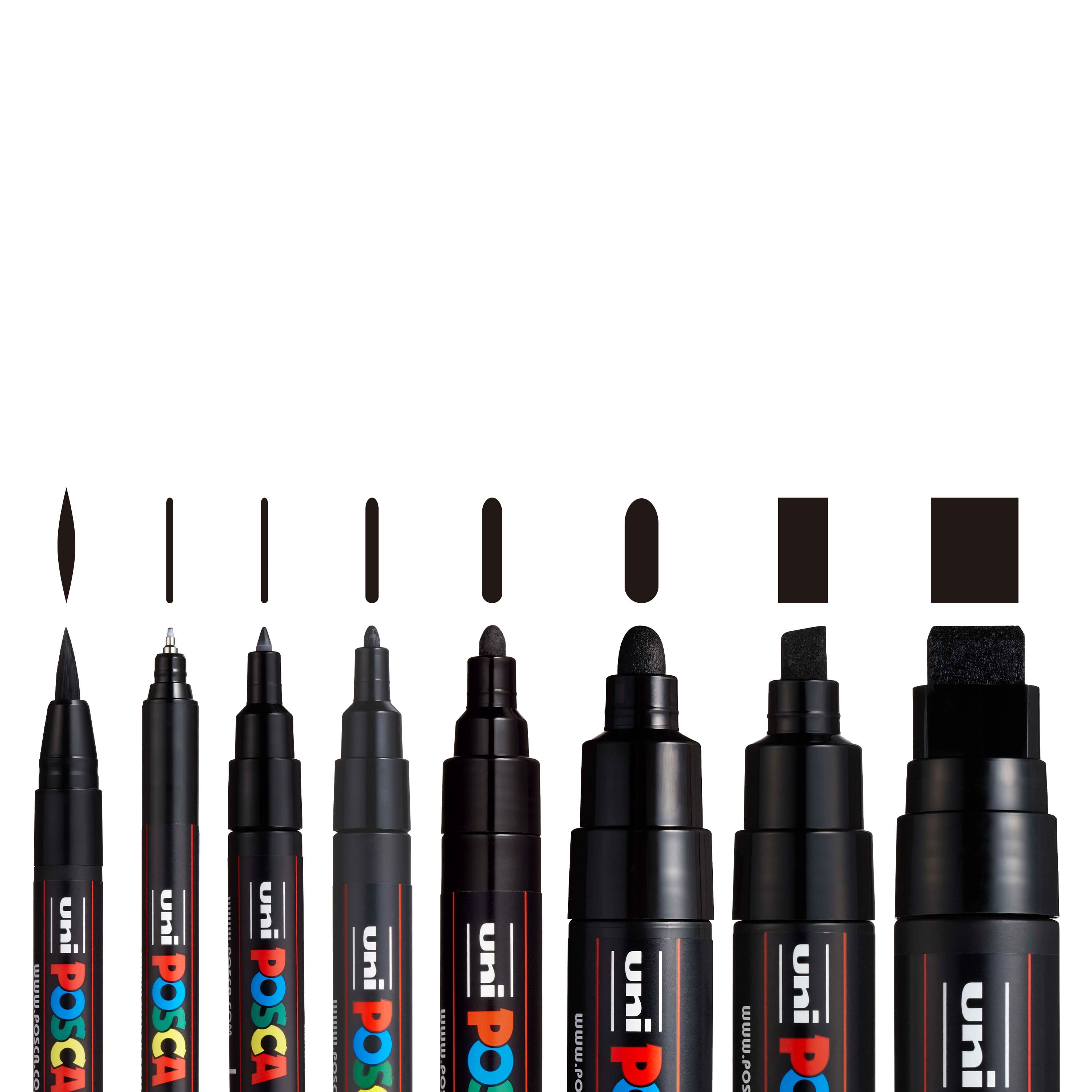 POSCA All Black Paint Marker Set