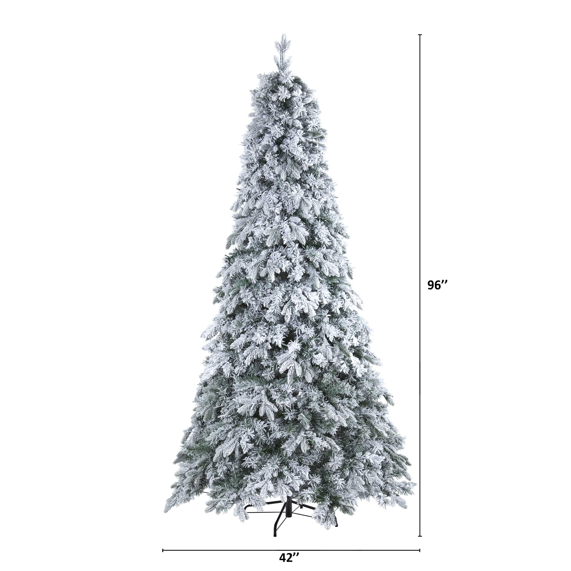 8ft. Pre-Lit Vermont Mixed Pine Artificial Christmas Tree, Clear LED Lights