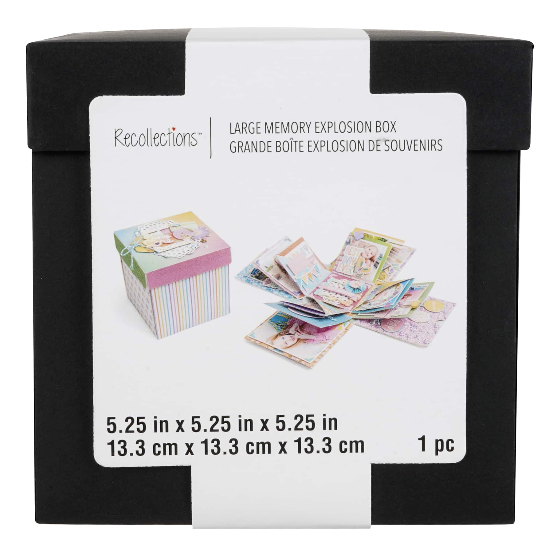 12 Pack: 5&#x22; Black Memory Explosion Box by Recollections&#x2122;