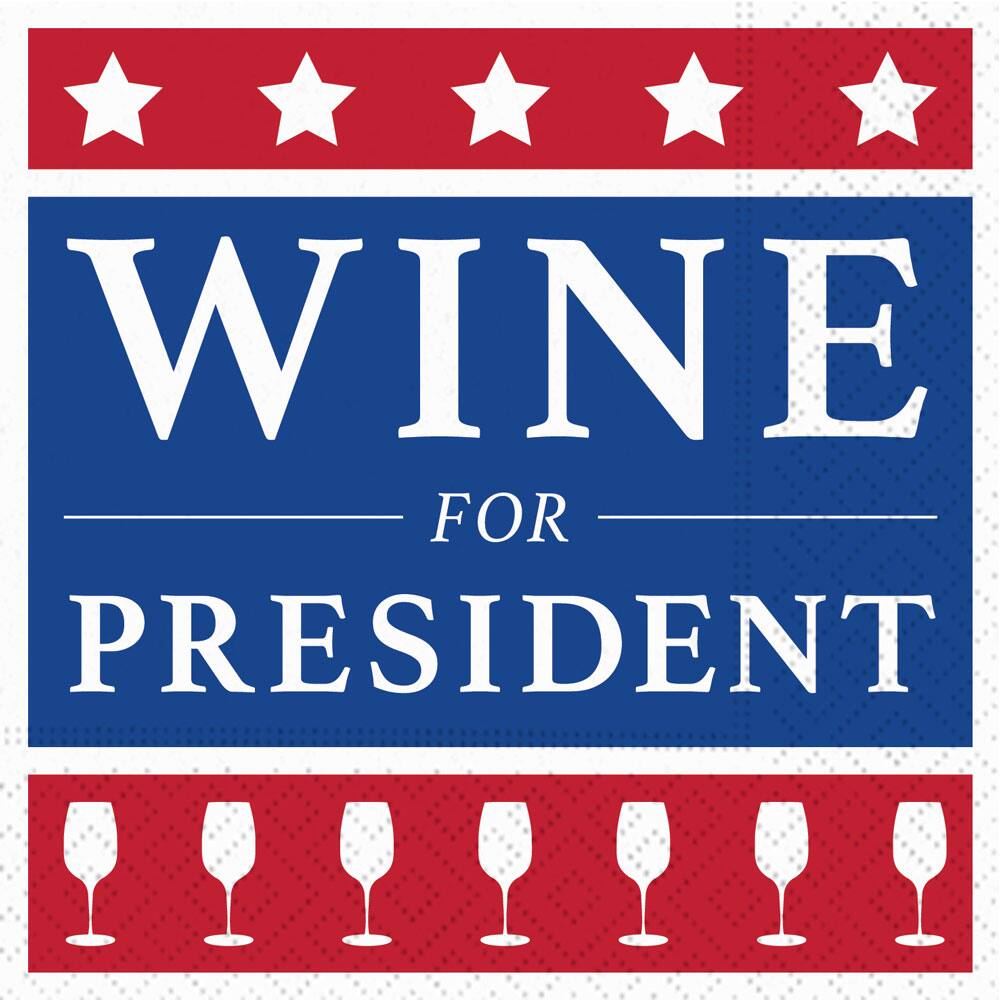 JAM Paper Wine For President Cocktail Napkins, 40ct.