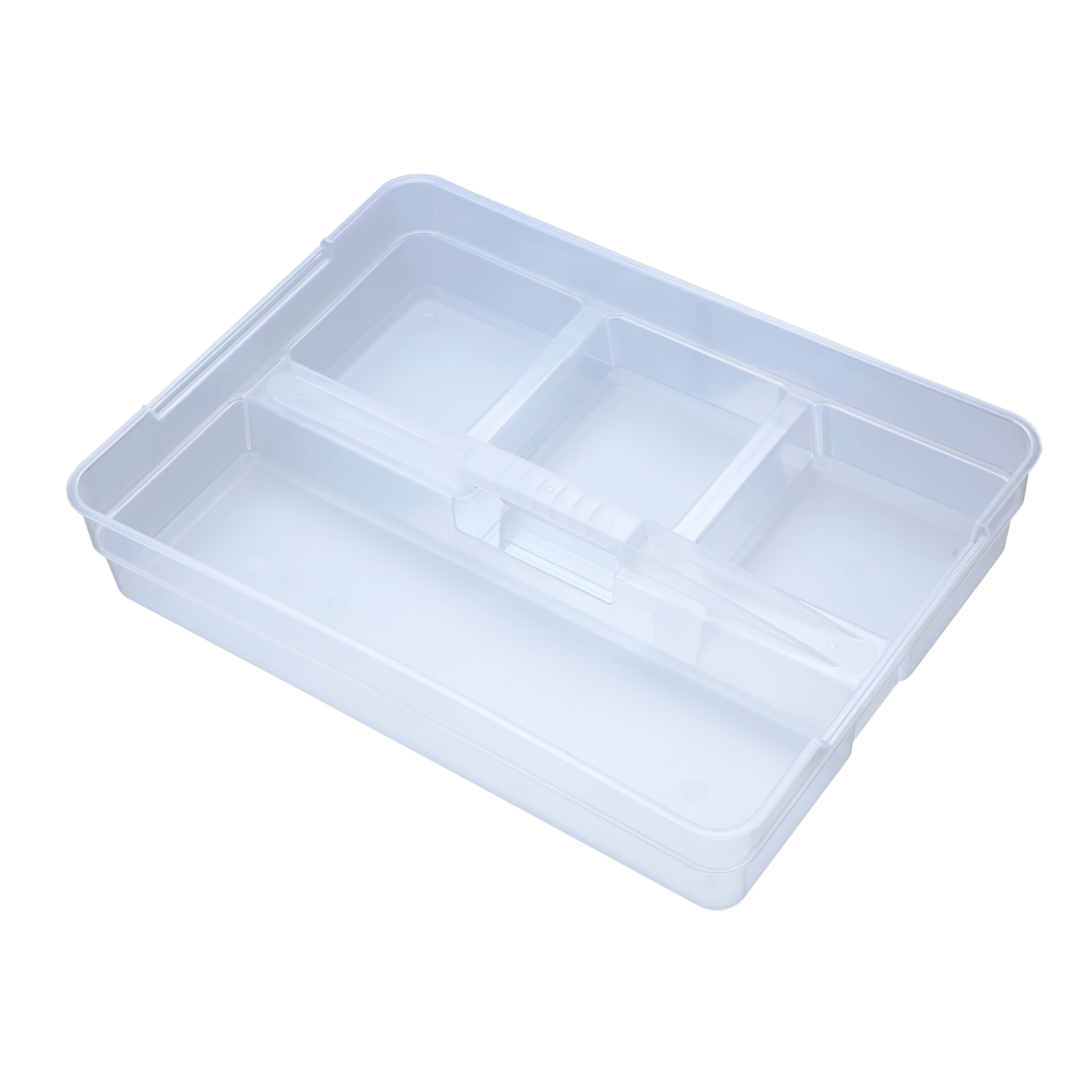 14.5" Clear Storage Tray with Handle by Simply Tidy®
