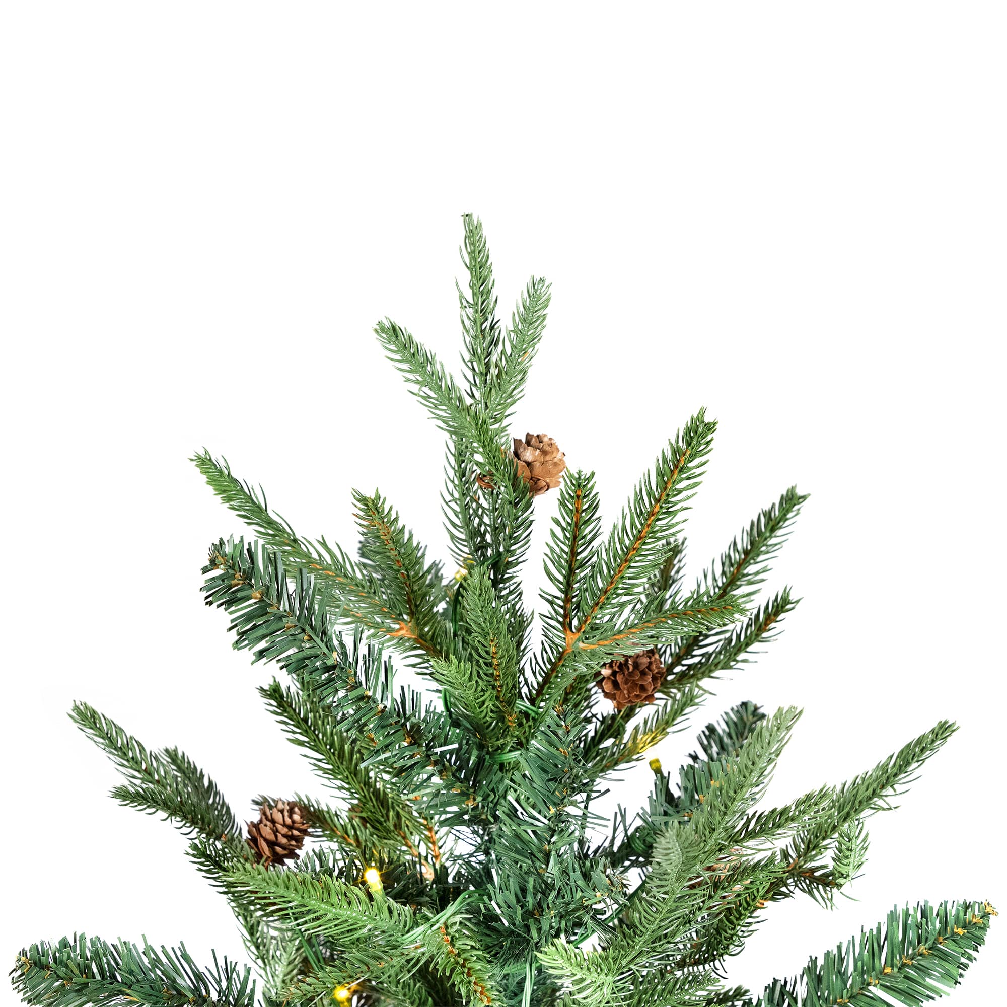 6.5ft. Pre-Lit Real Touch™ Shenandoah Pine Artificial Christmas Tree with Pinecones, Warm White LED Lights