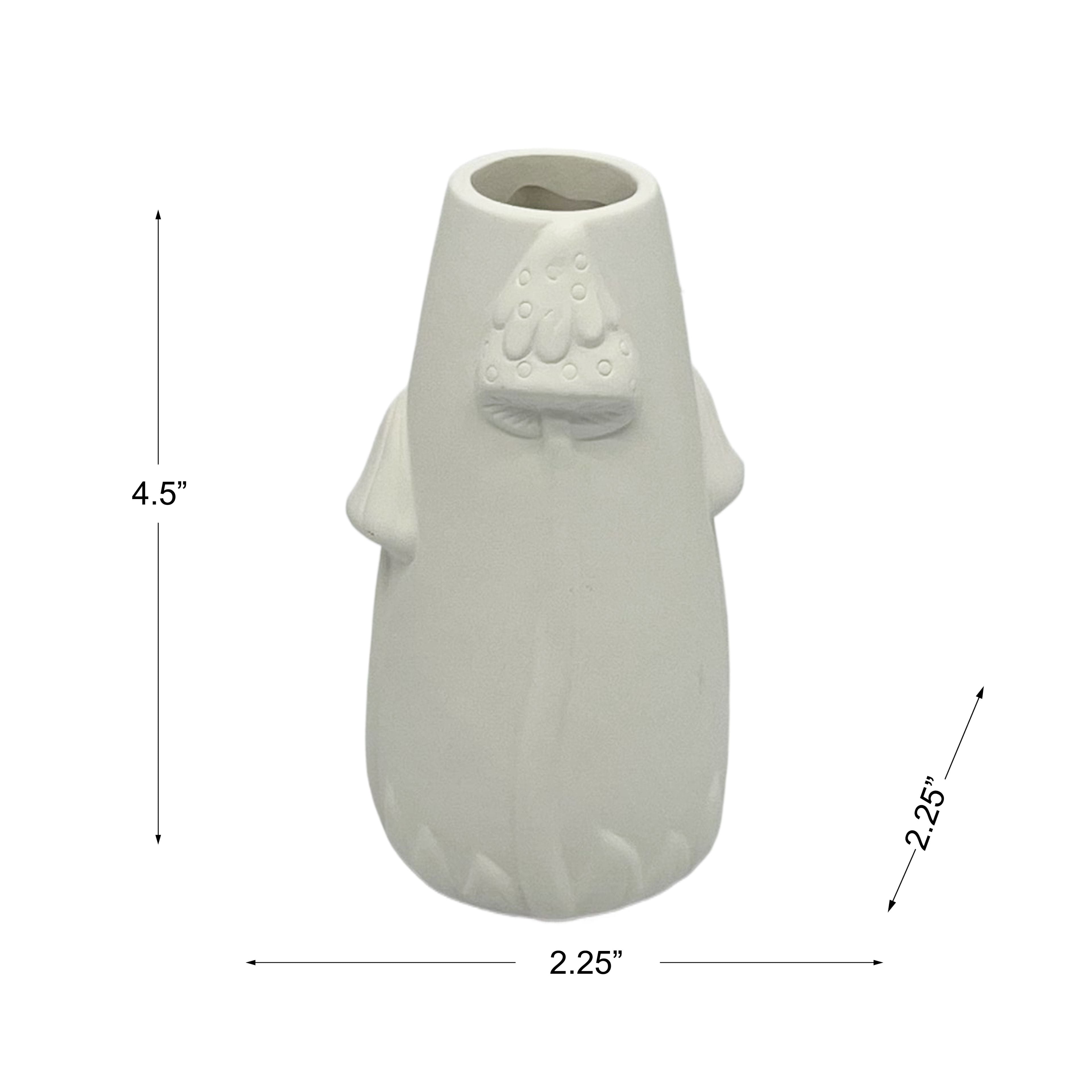 Vase soliflore ornemental &#xE0; th&#xE8;me de champignon en c&#xE9;ramique &#xE0; d&#xE9;corer soi-m&#xEA;me de 11,8&#xA0;cm de Make Market
