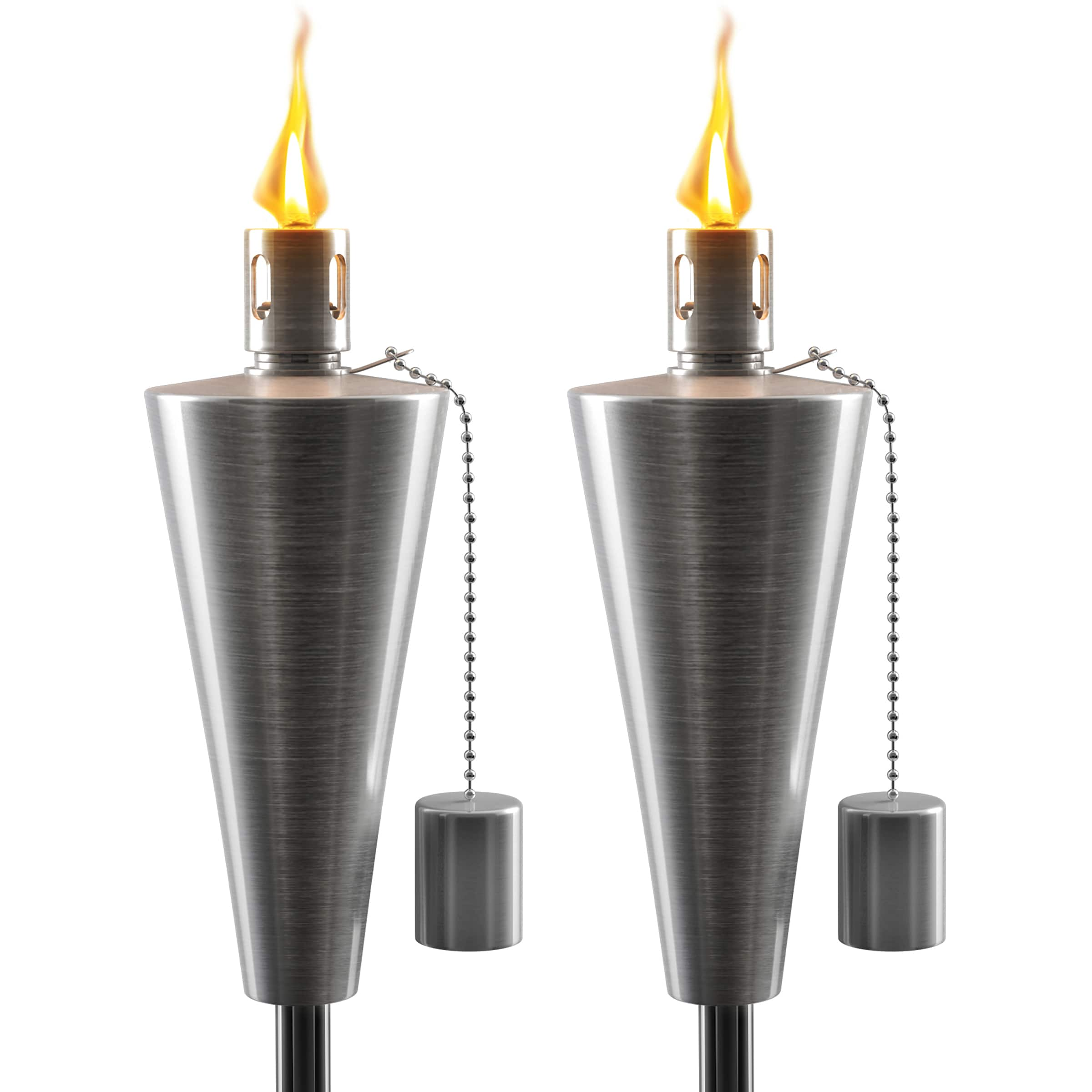 Sorbus 60&#x22; Matney Cone Stainless Steel Outdoor Torches , 2ct.