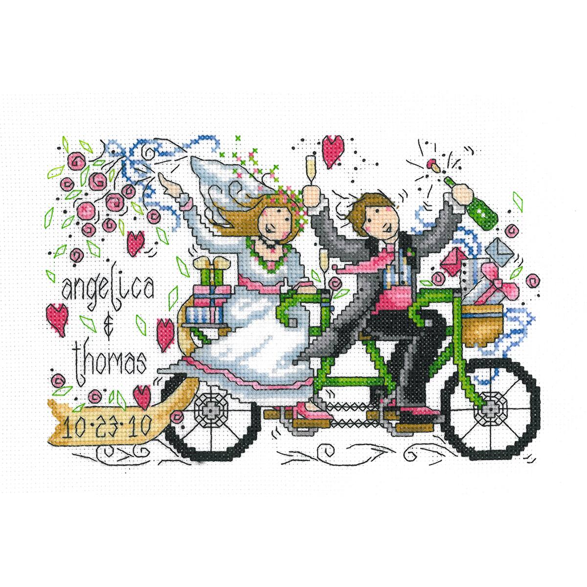 Imaginating Wedding Ride Wedding Record Counted Cross Stitch Kit
