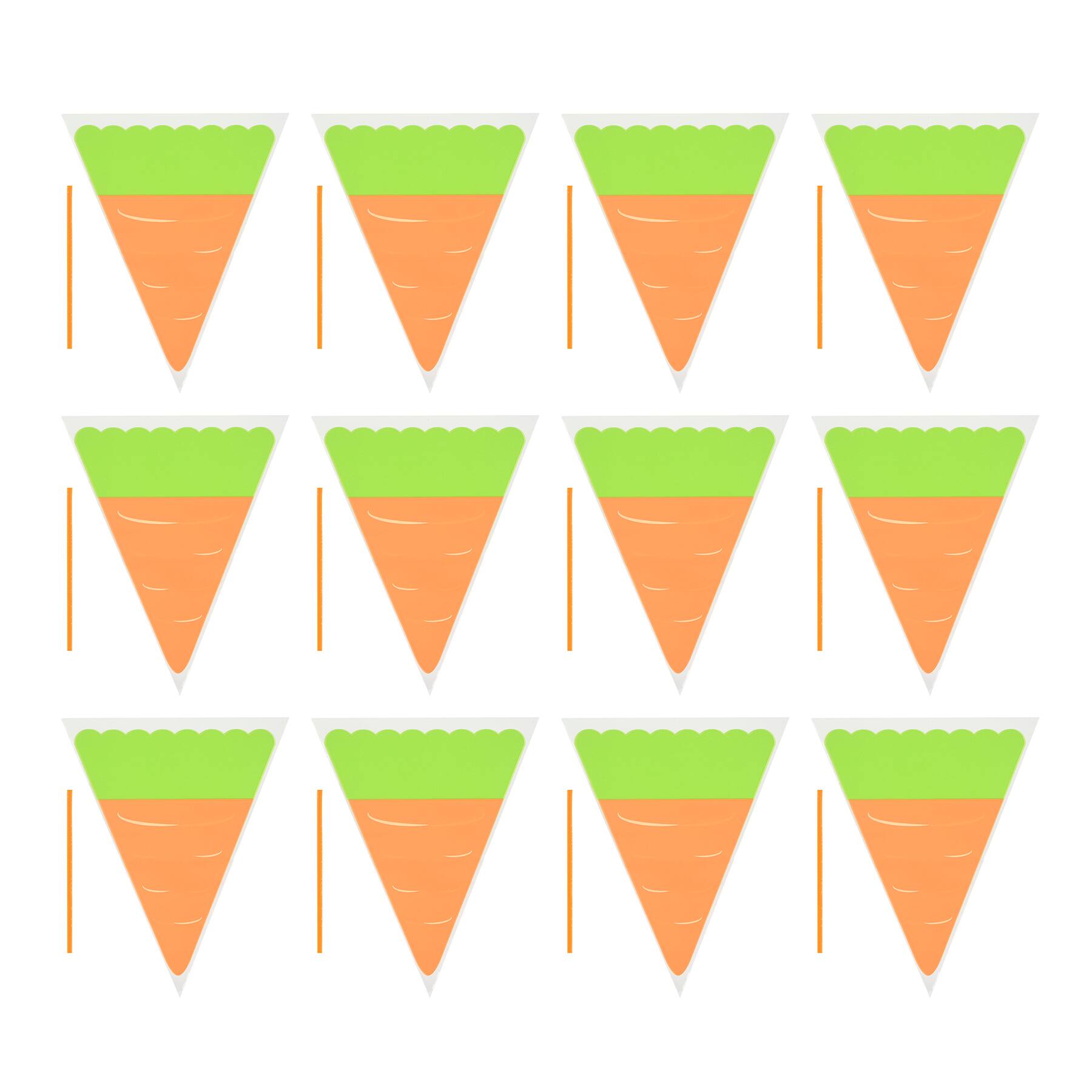 Carrot Treat Bags with Twist Ties, 12ct. by Celebrate It&#xAE;