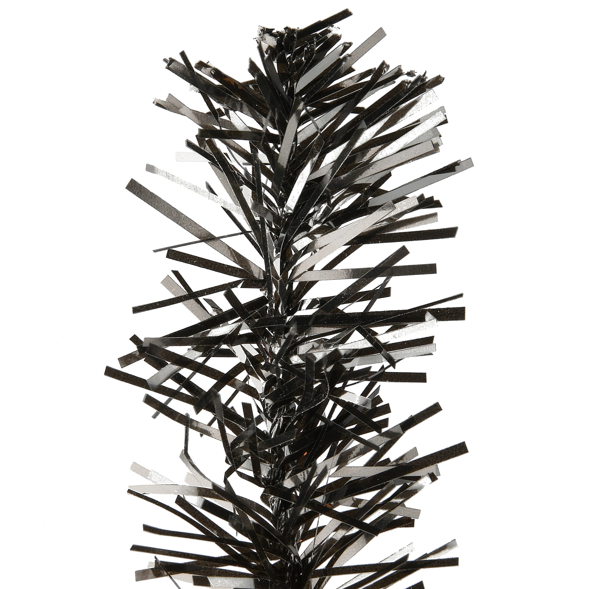 24&#x22; Unlit Black &#x26; Orange Tinsel Artificial Christmas Tree