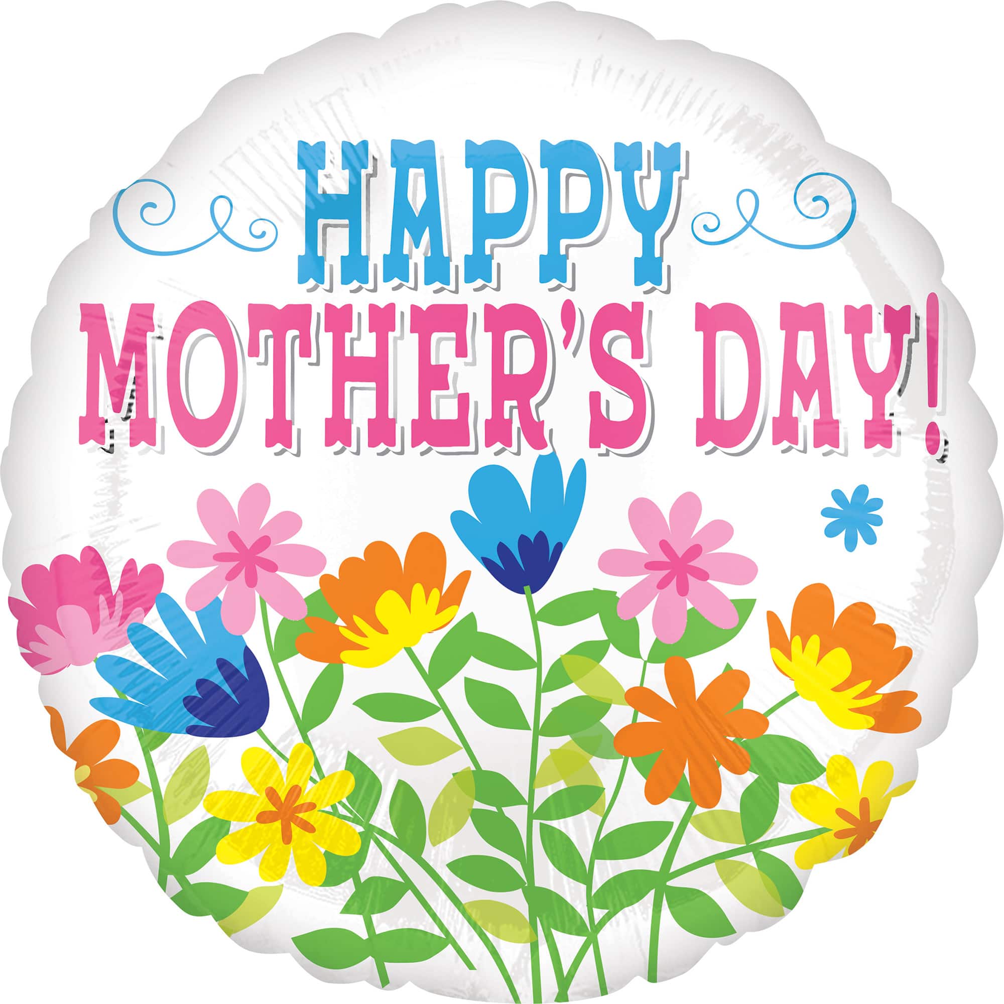 18&#x22; Happy Mother&#x27;s Day Wild Flowers Foil Balloon