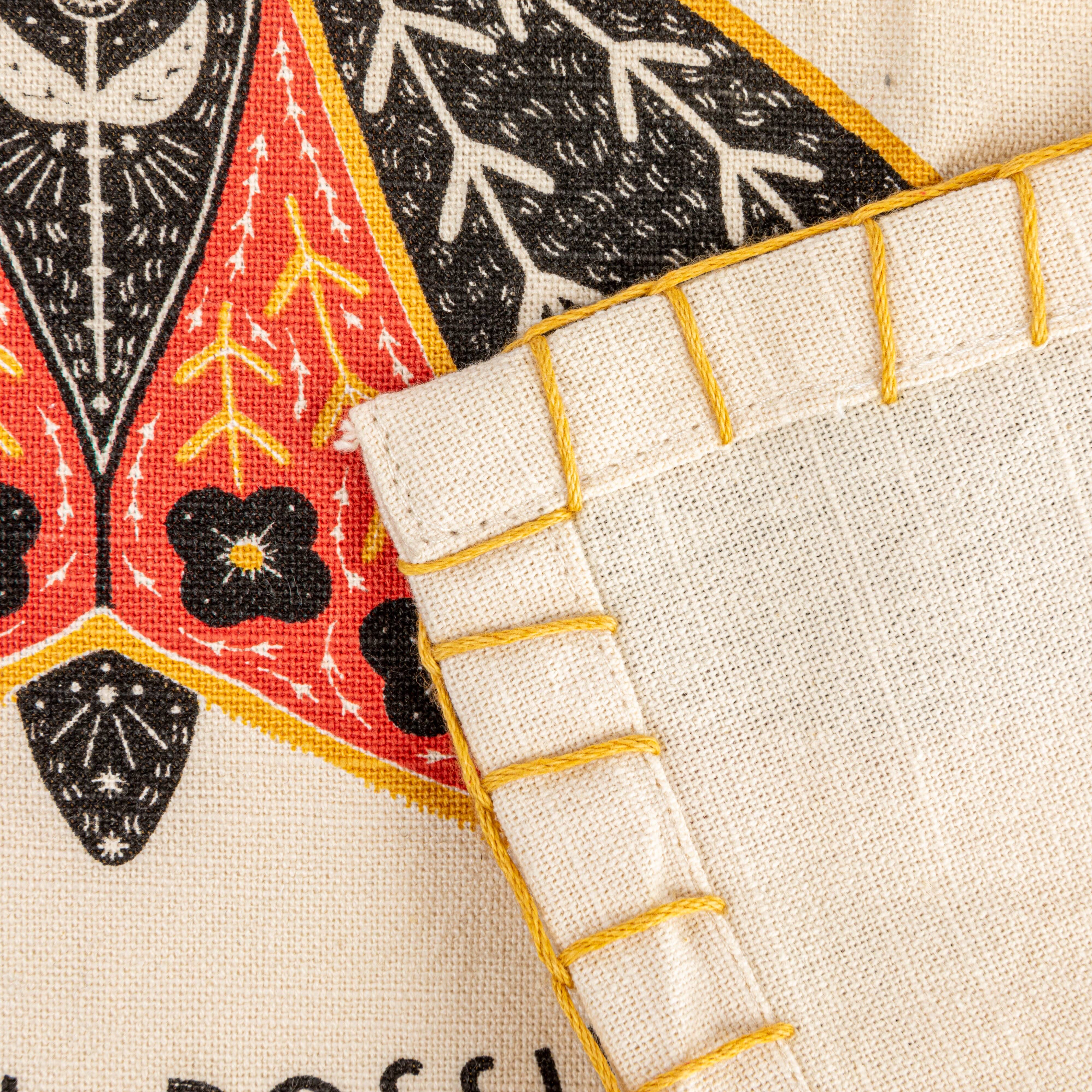 Hello Honey® Dwell in Possibility Moth Cotton Tea Towel