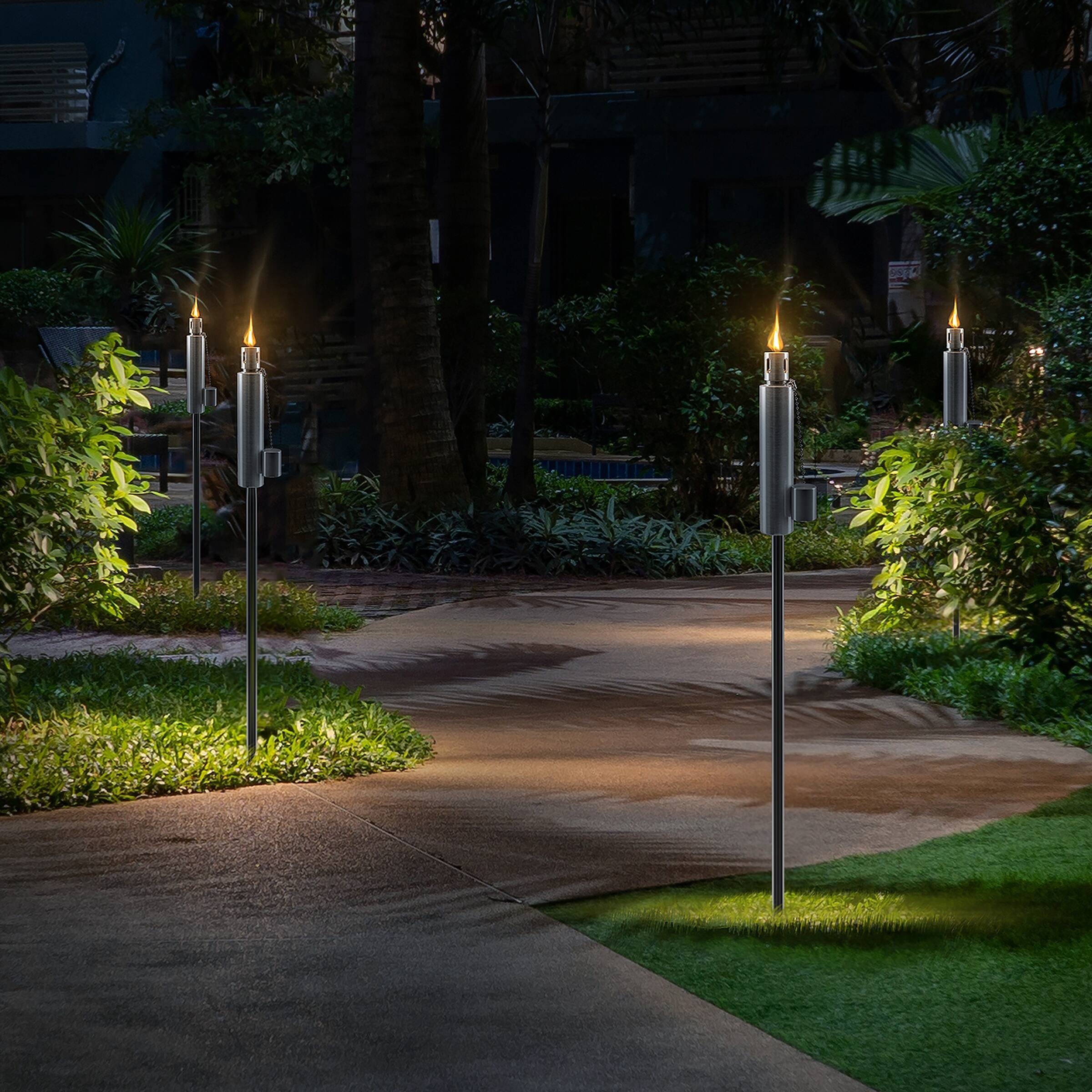 Sorbus 60" Matney Stainless Steel Outdoor Torches , 2ct.