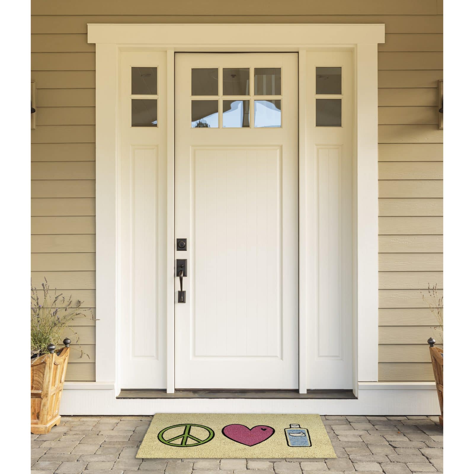 DII&#xAE; Peace, Love, Hand Sanitizer Doormat