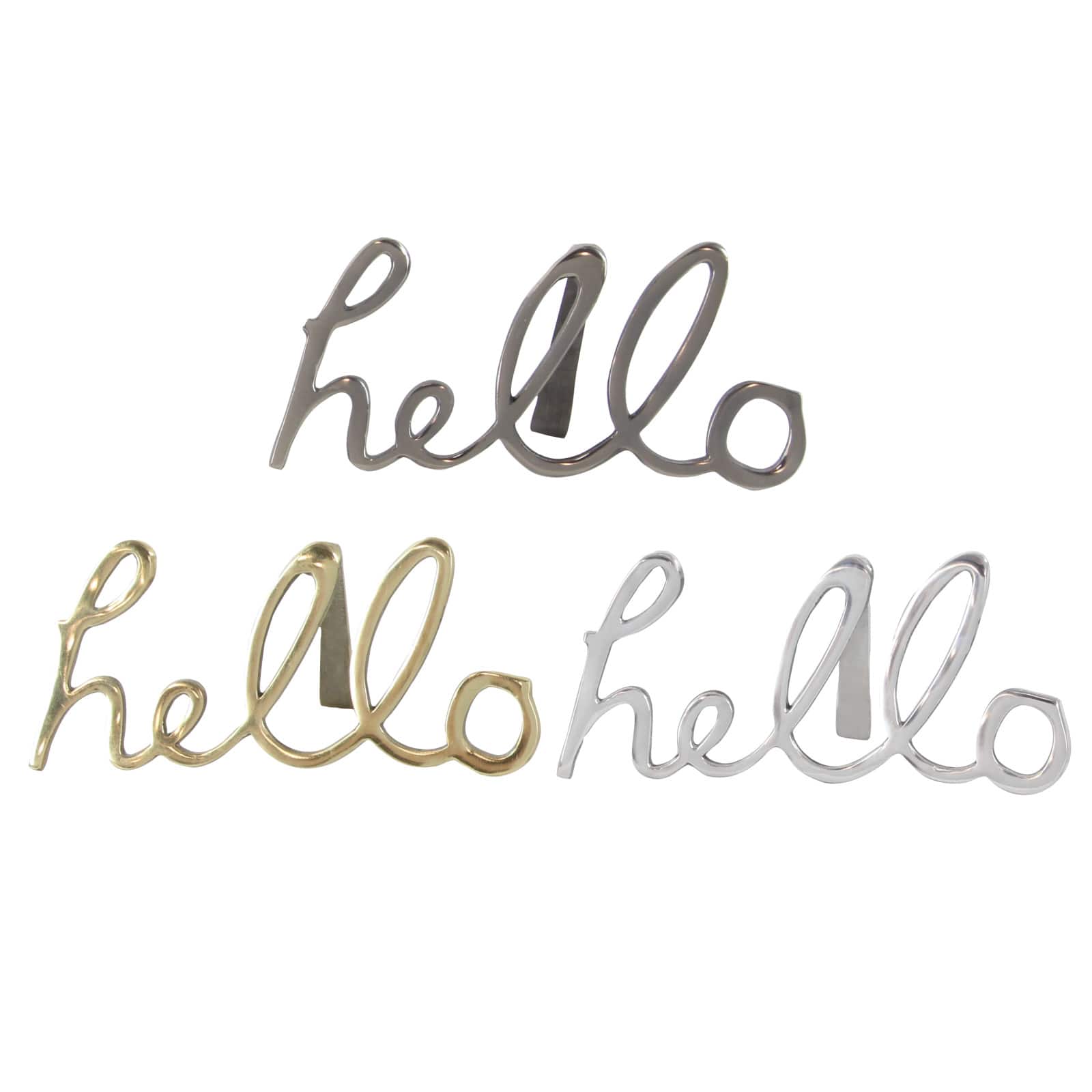 CosmoLiving by Cosmopolitan Hello Glam D&#xE9;cor Sign Set