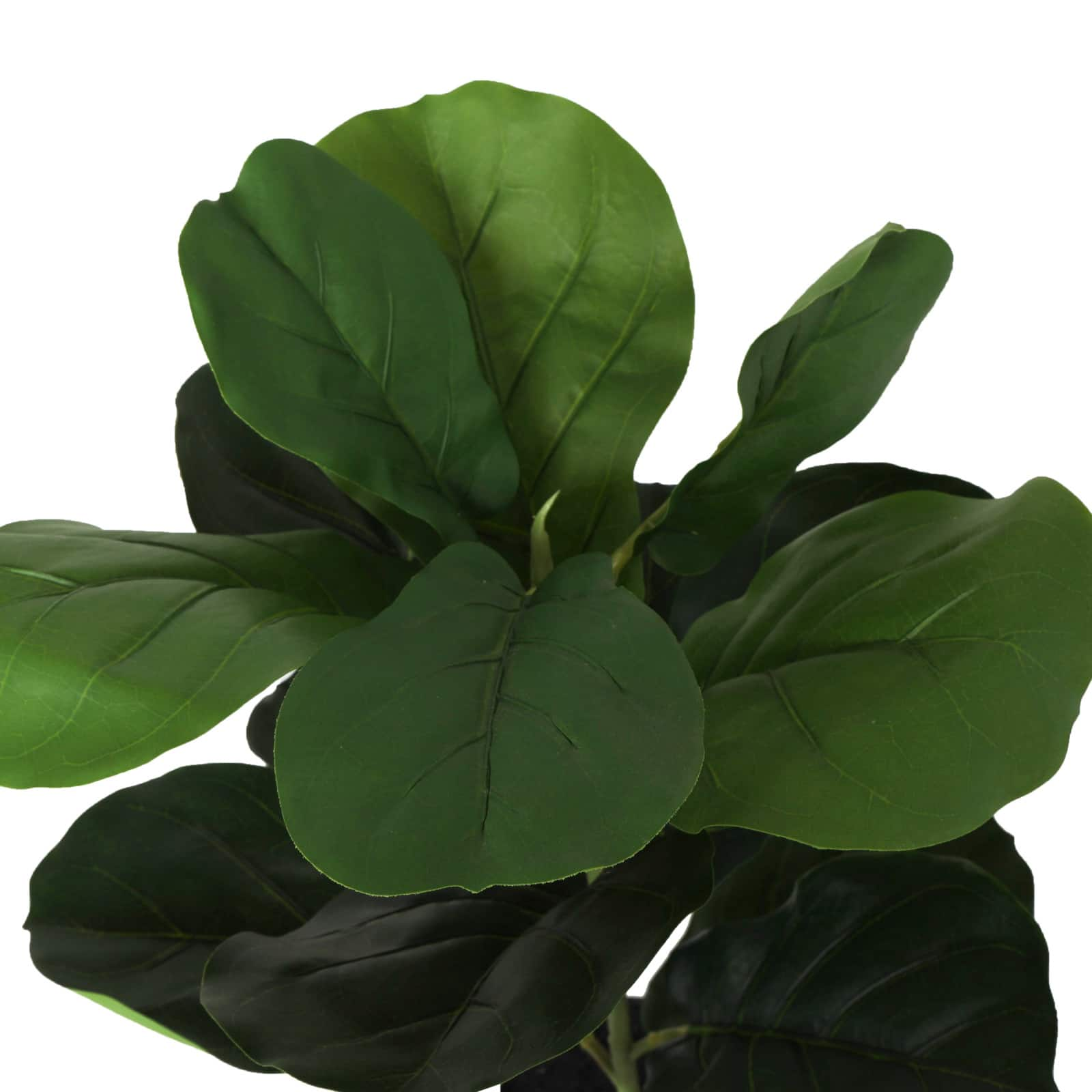 21&#x22; Fiddle Leaf Artificial Plant with Black Pot