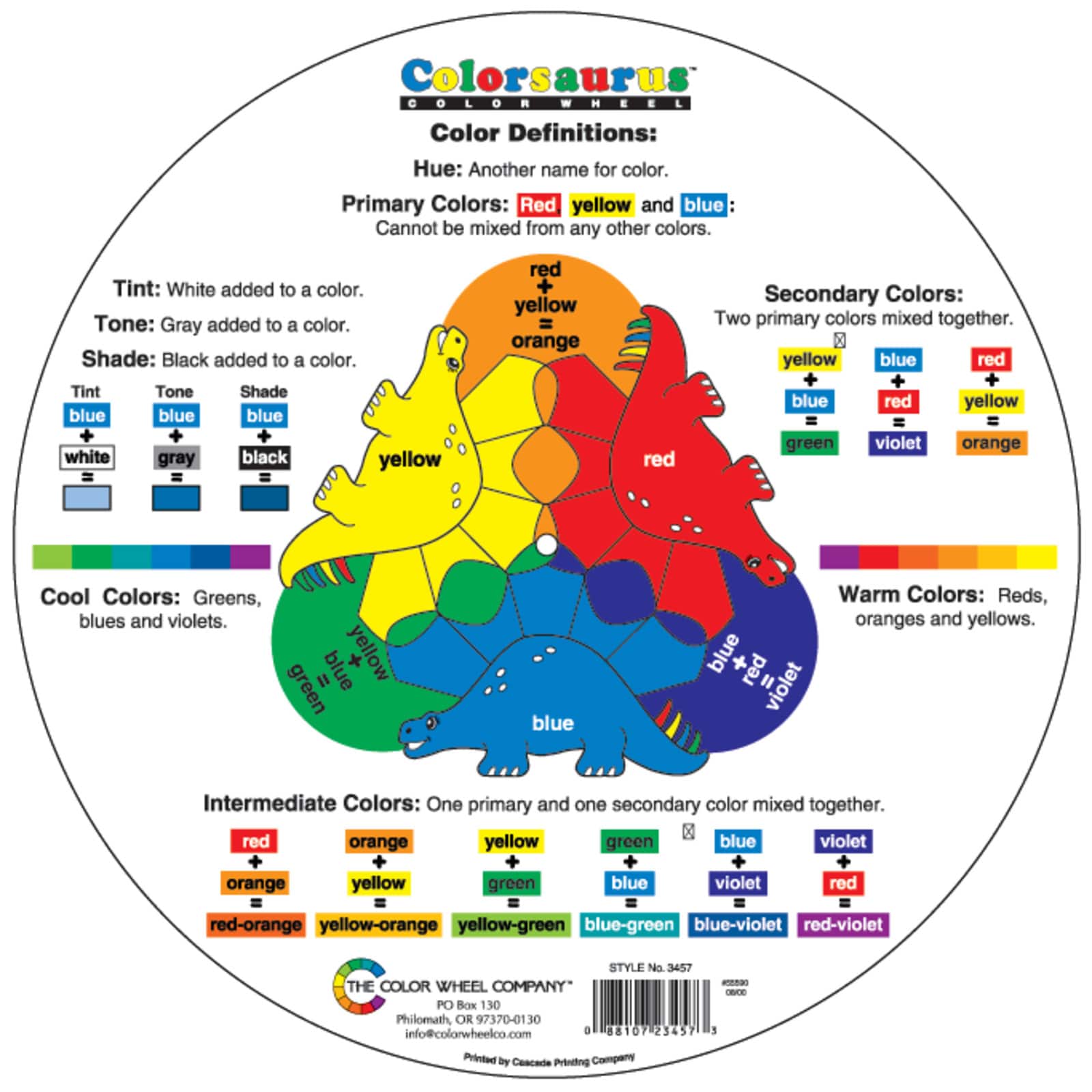 Color Wheel Co&#x2122; Colorsaurus&#x2122; Children&#x27;s Color Wheel
