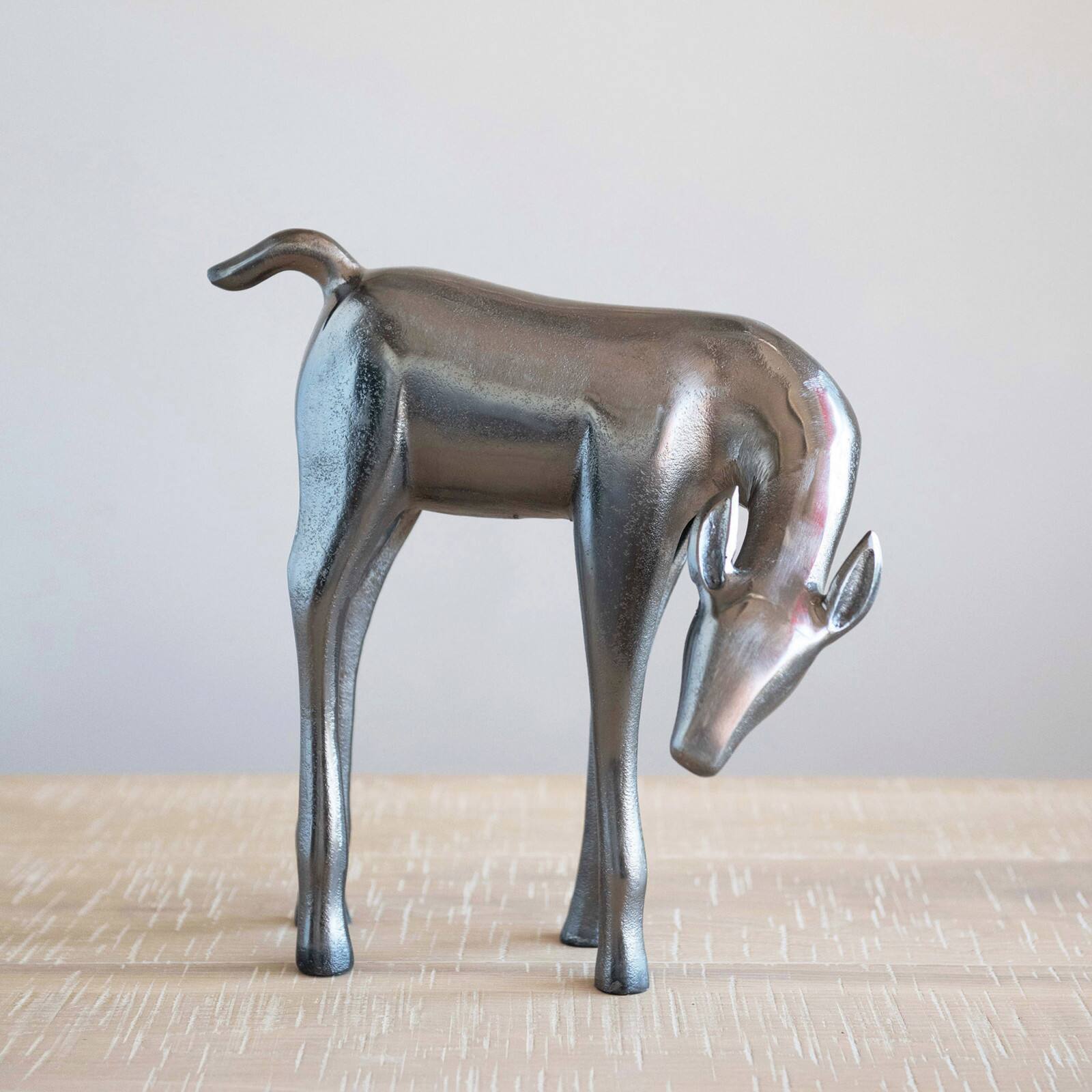 Hello Honey&#xAE; 12&#x22; Pewter Color Cast Metal Deer