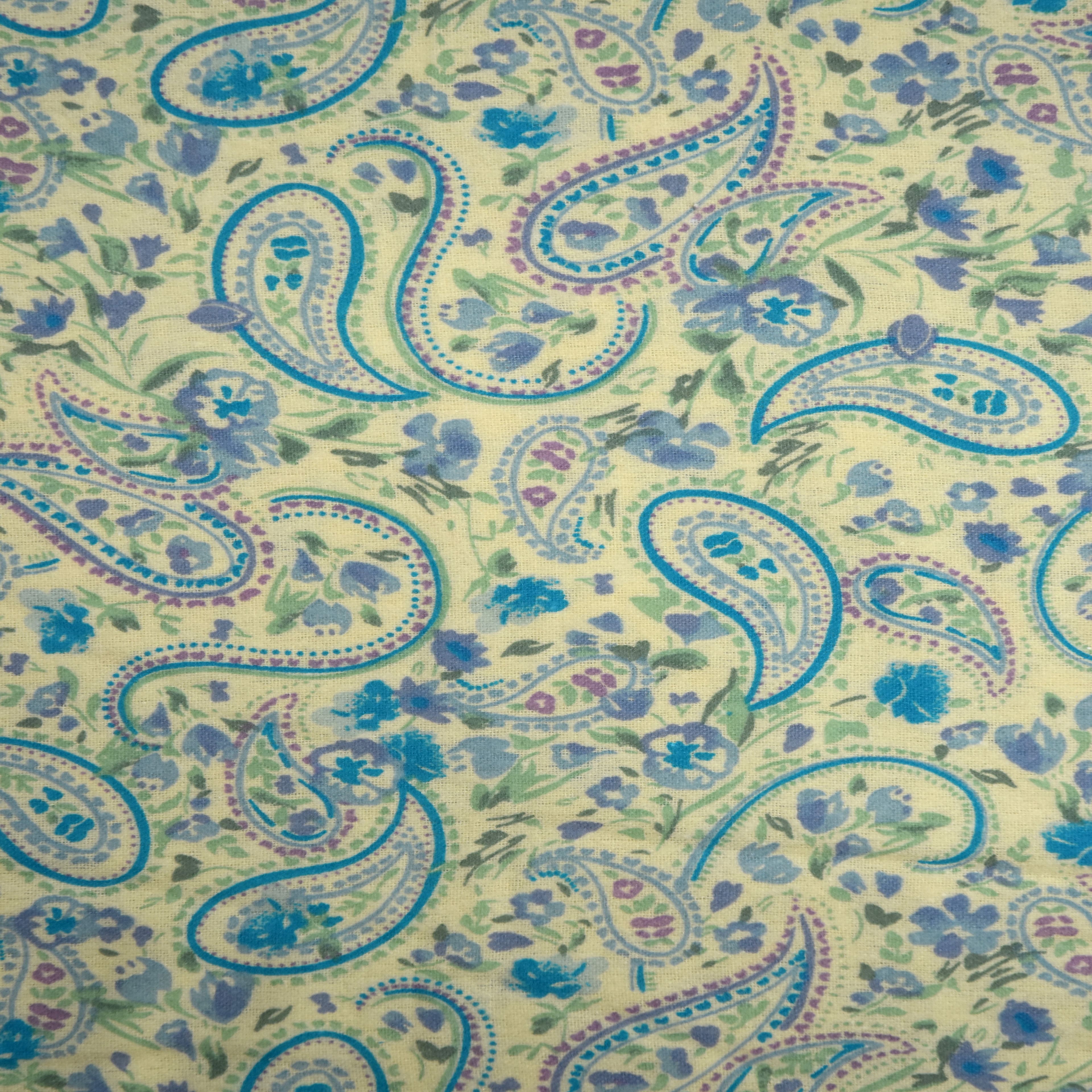 Feldman Yellow Paisley Cotton Flannel