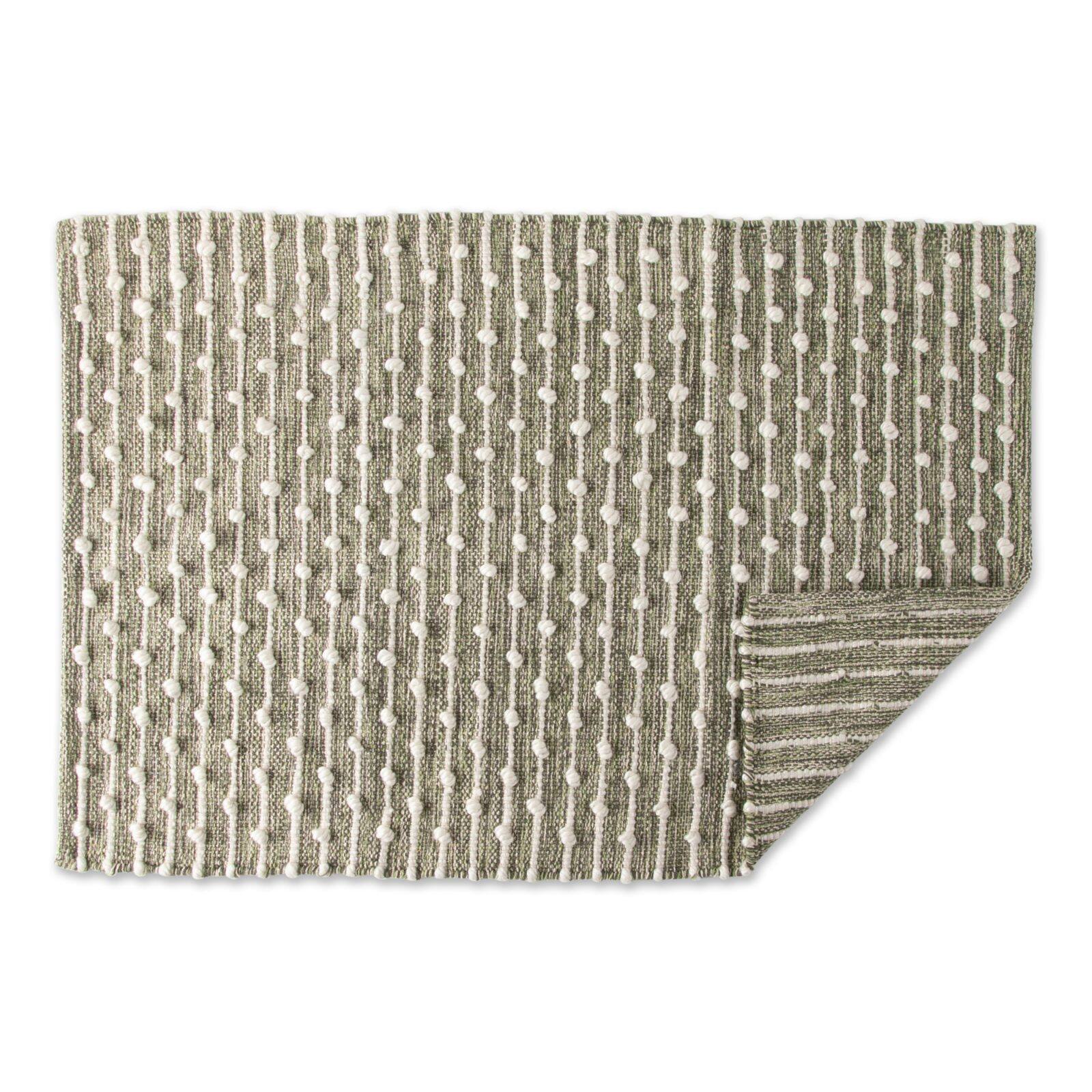 DII® Antique Green Recycled Cotton Loop Rug, 2ft. x 3ft.